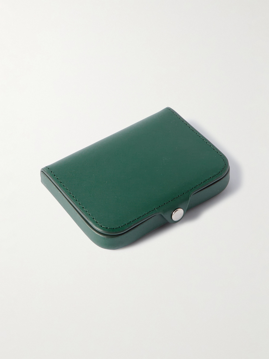 Shop Apc Josh Logo-detailed Leather Wallet In Green