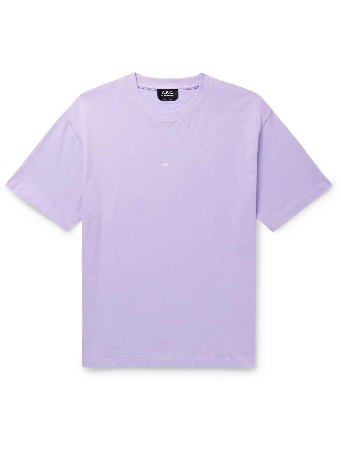 Apc Kyle Logo-print Cotton-jersey T-shirt In Purple