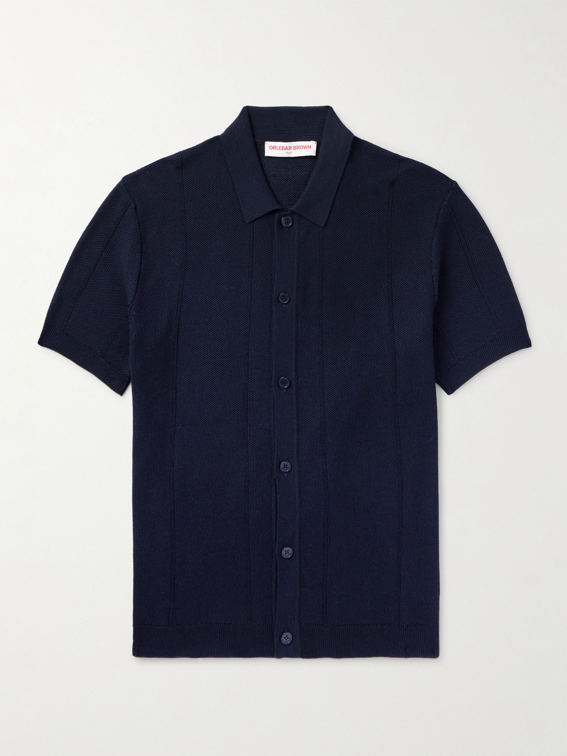 Orlebar Brown Tiernan Ribbed Cotton Polo hirt - Men