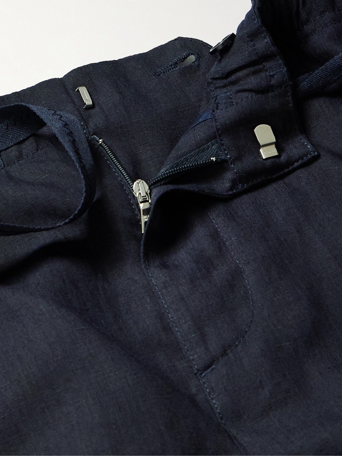 Alex Tapered Linen Drawstring Trousers