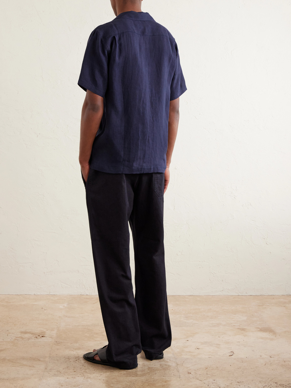 Maitan Camp-Collar Linen Shirt