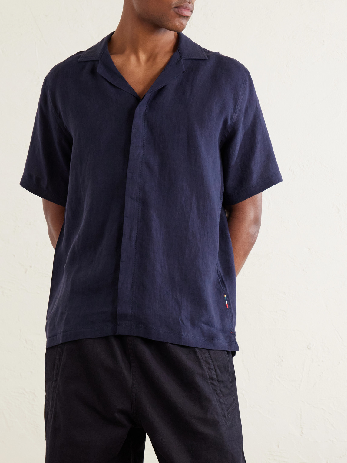 Maitan Camp-Collar Linen Shirt