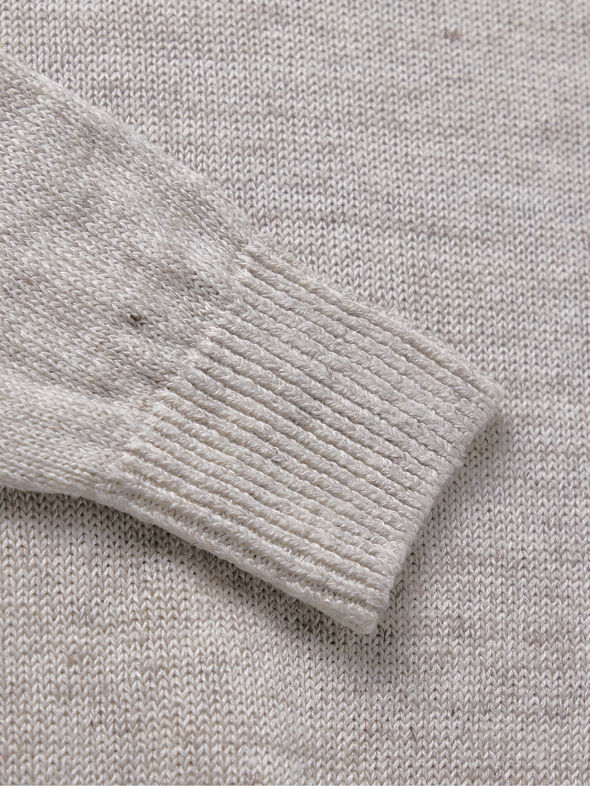 Shop Inis Meain Linen Sweater In Gray