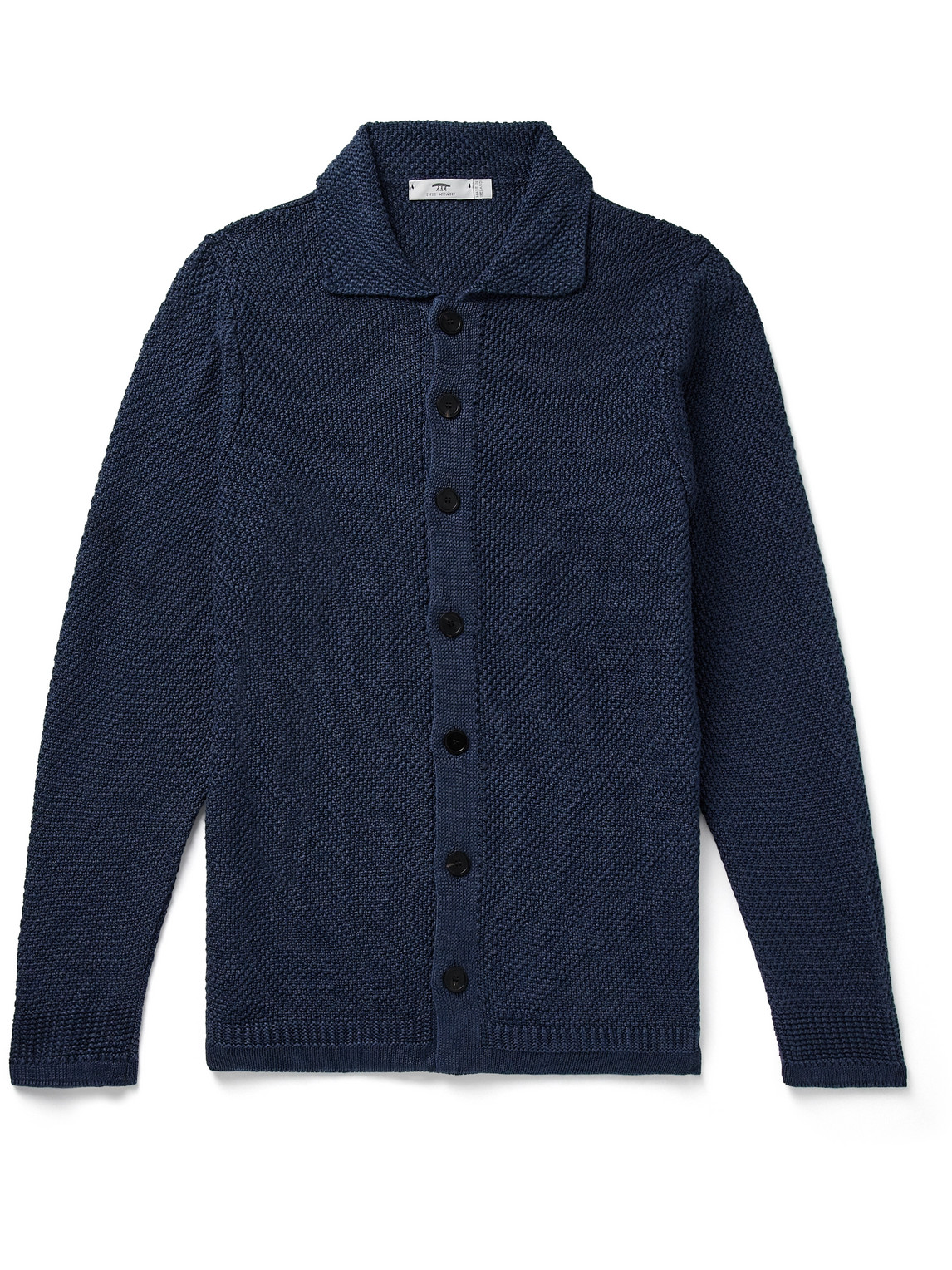 Inis Meain Linen Cardigan In Blue