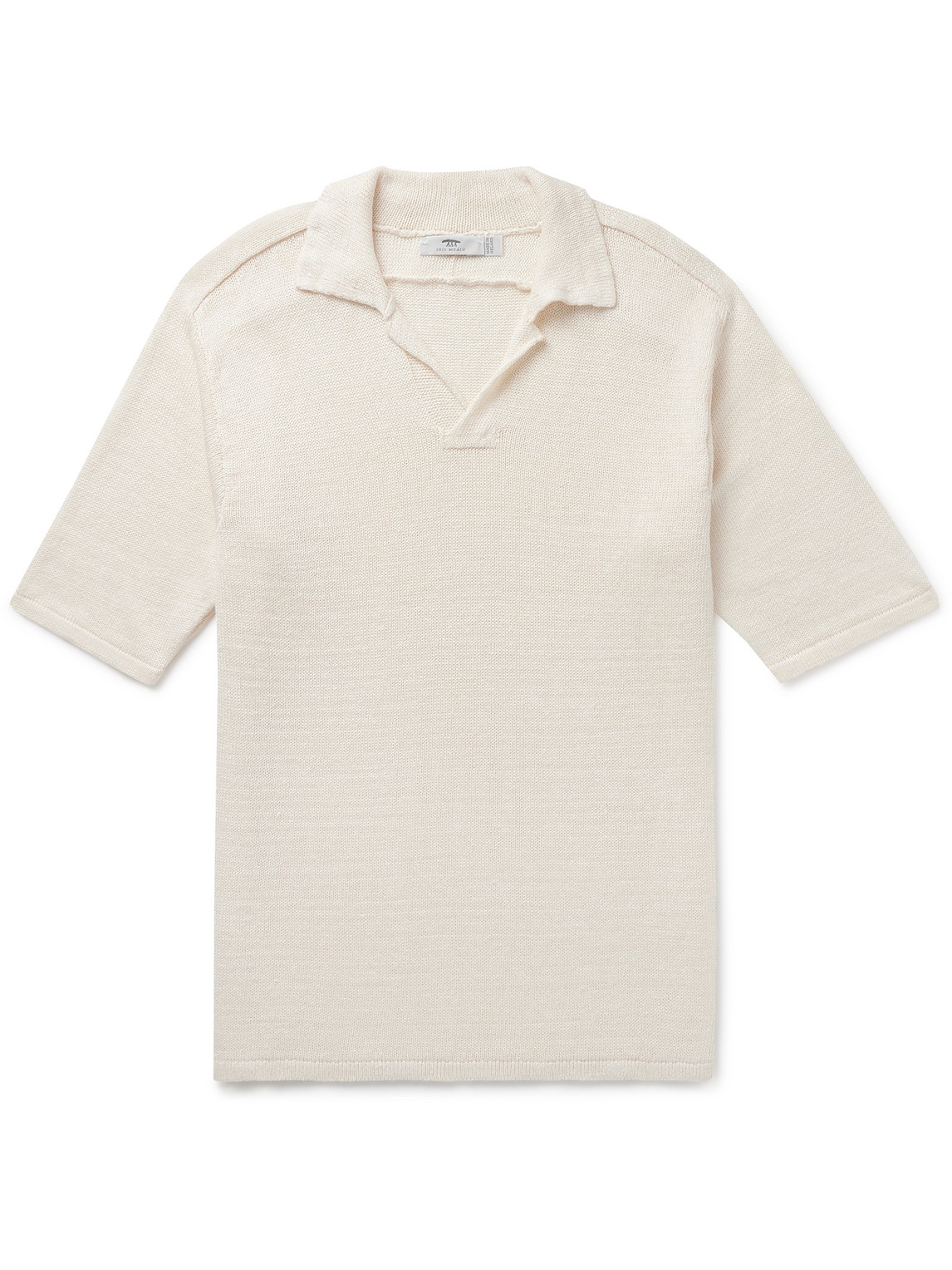 Inis Meain Linen Polo Shirt In Neutrals