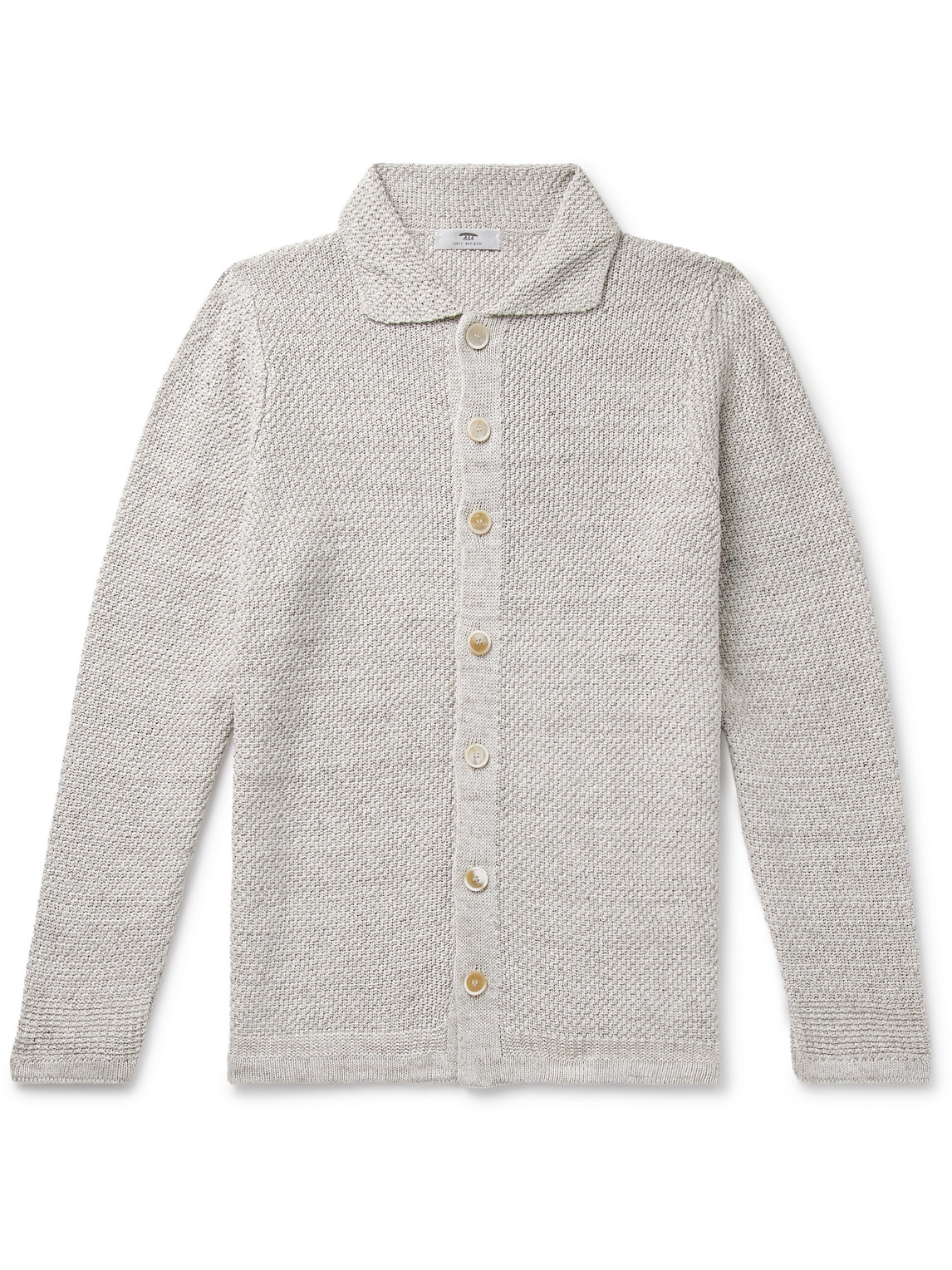 Inis Meain Linen Cardigan In Gray