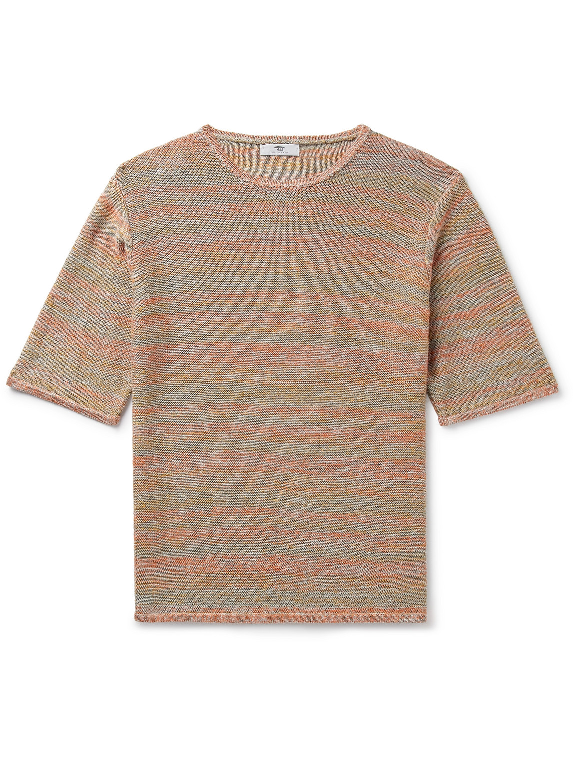 Inis Meain Striped Linen T-shirt In Neutrals
