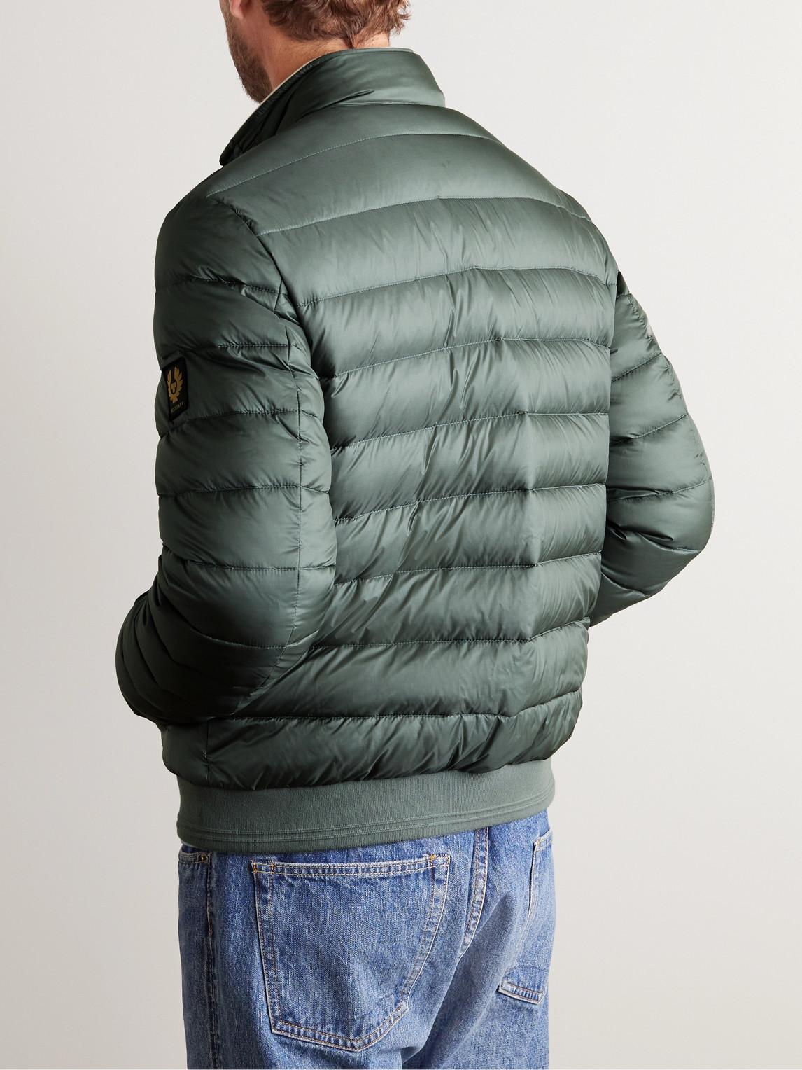 Shop Belstaff Circuit Quilted Shell Down Jacket In Green