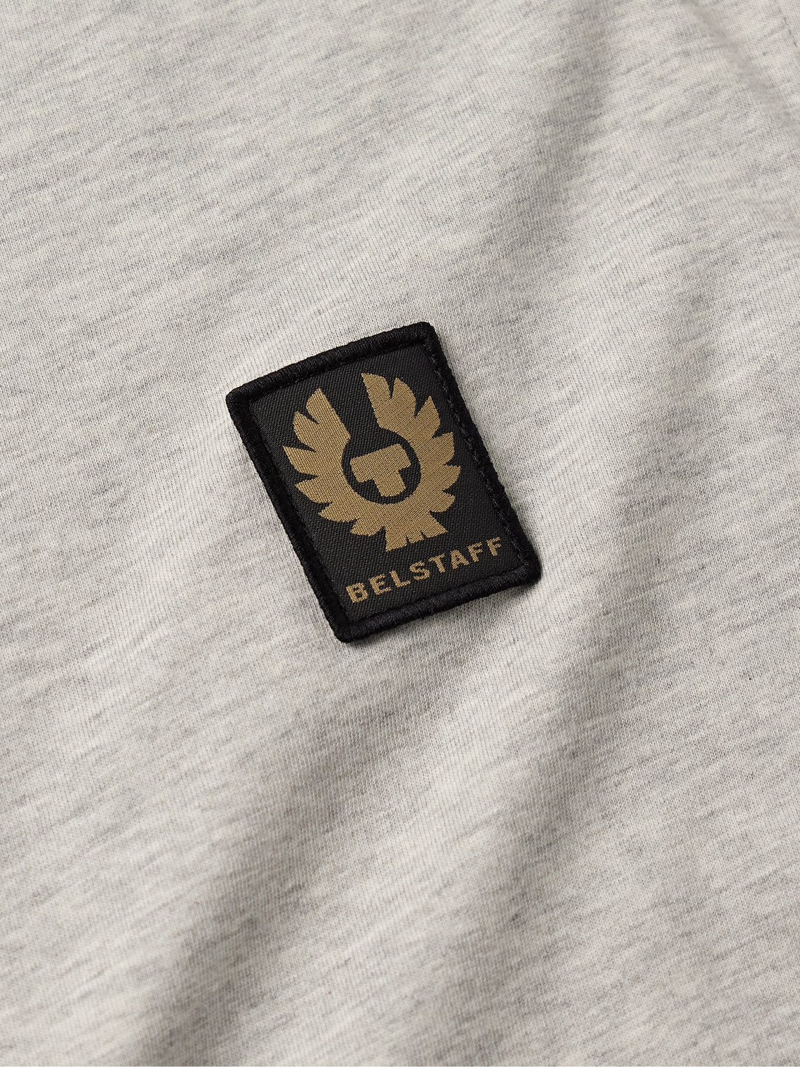 Shop Belstaff Logo-appliquéd Cotton-jersey T-shirt In Gray