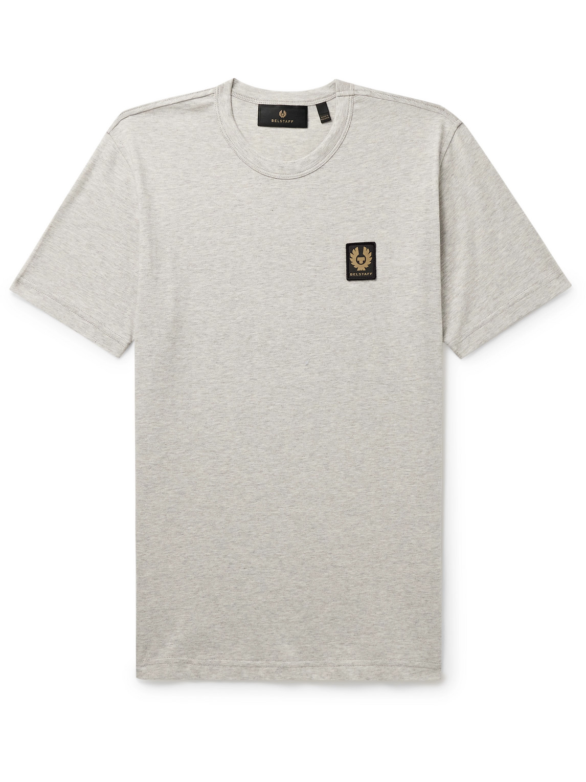 Belstaff Logo-appliquéd Cotton-jersey T-shirt In Grey