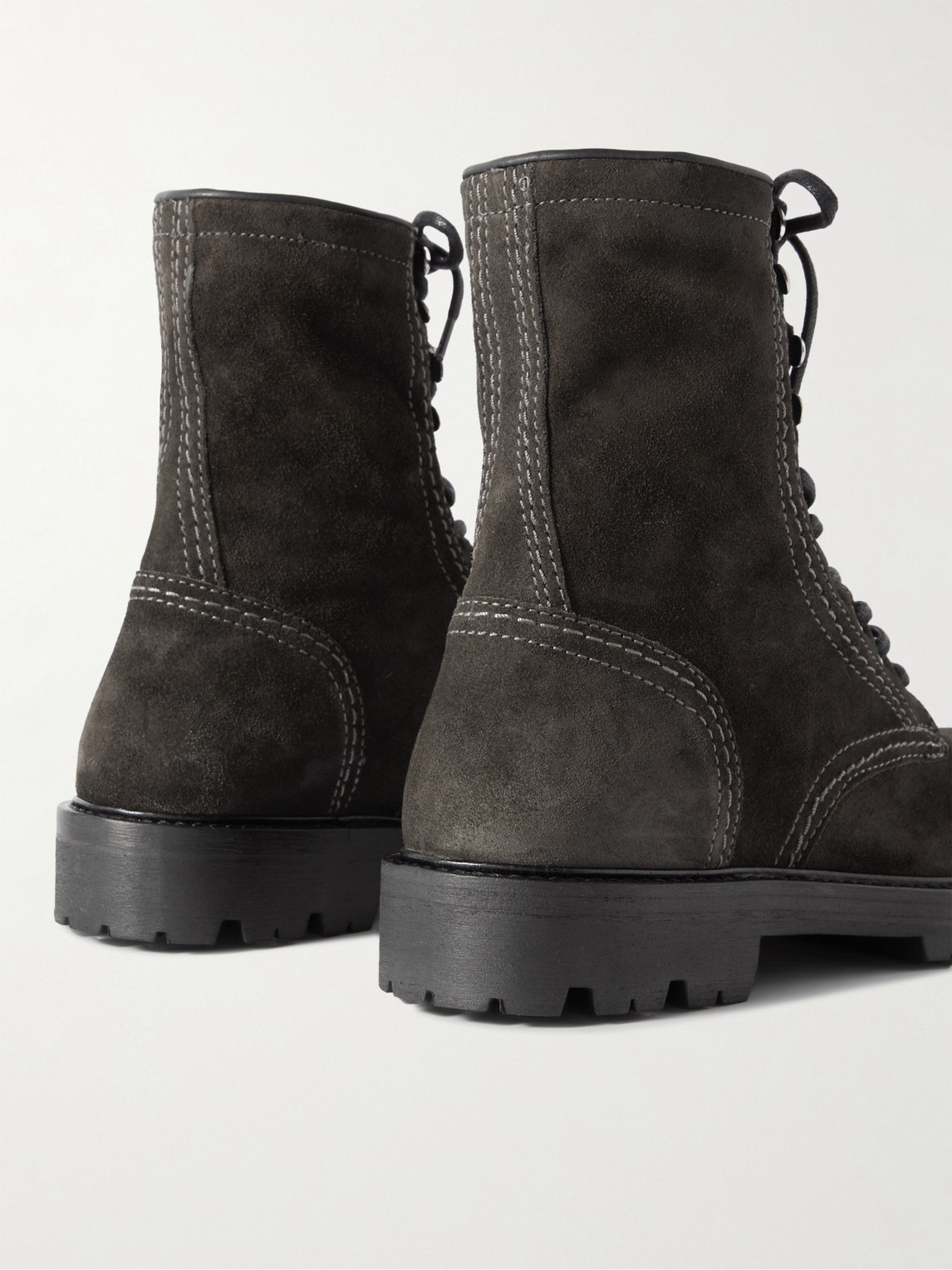Shop Belstaff Marshall Suede Boots In Gray