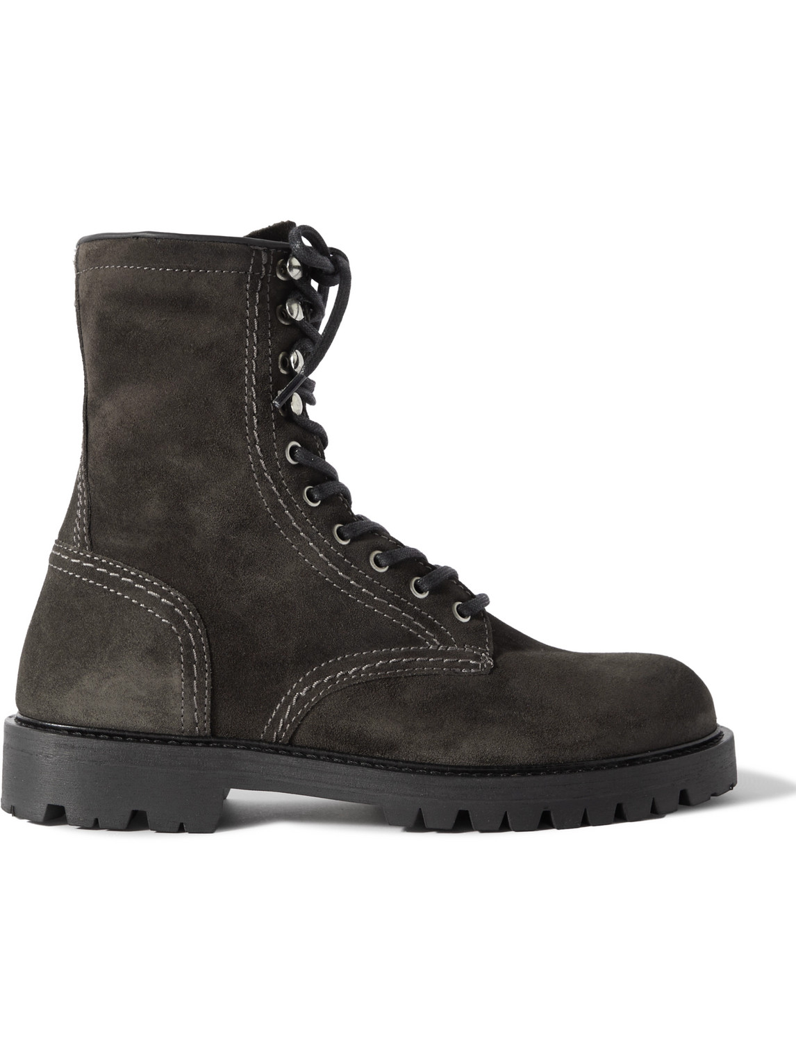 Belstaff Marshall Suede Boots In Gray