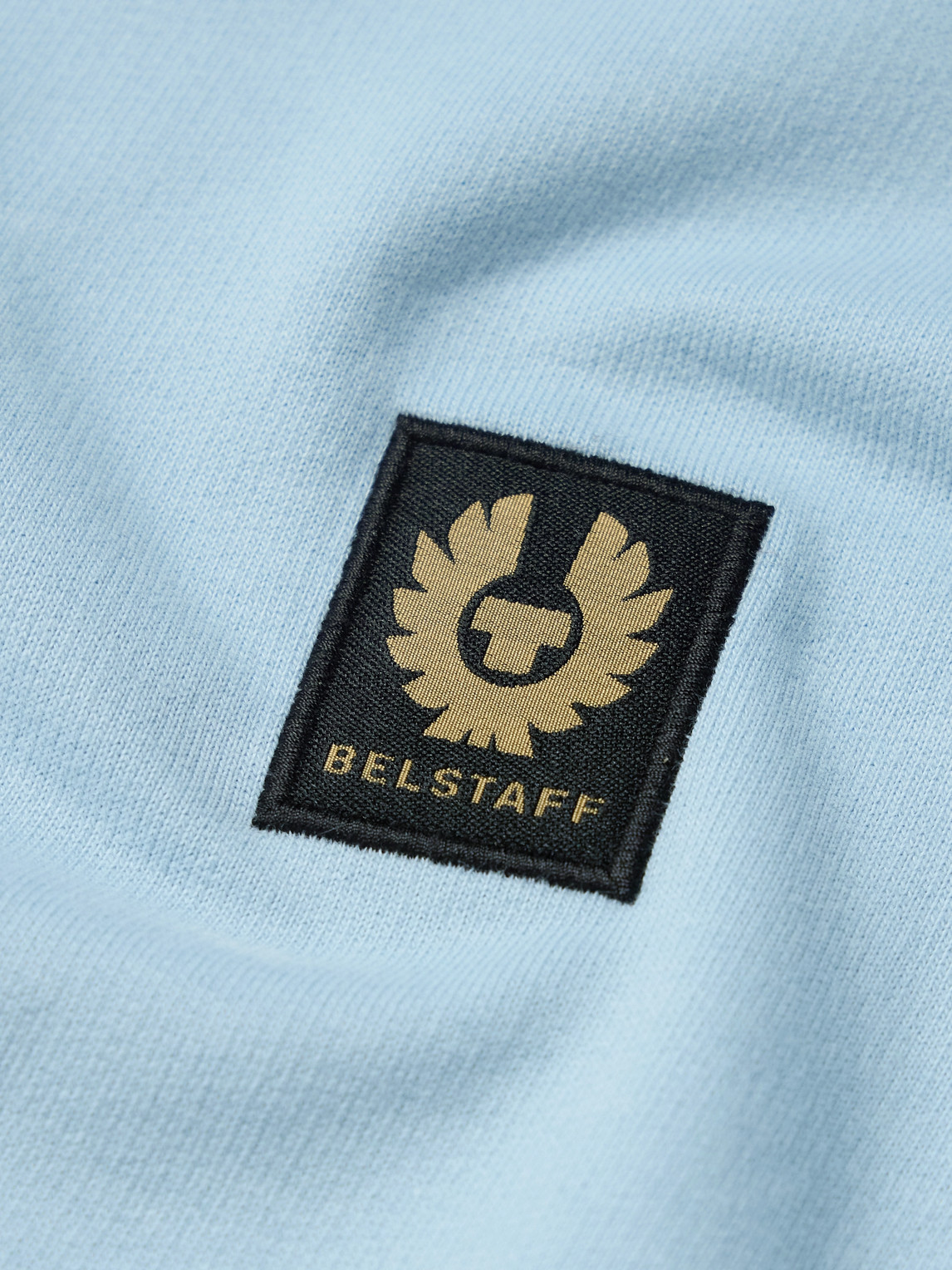 Shop Belstaff Logo-appliquéd Garment-dyed Cotton-jersey Sweatshirt In Blue