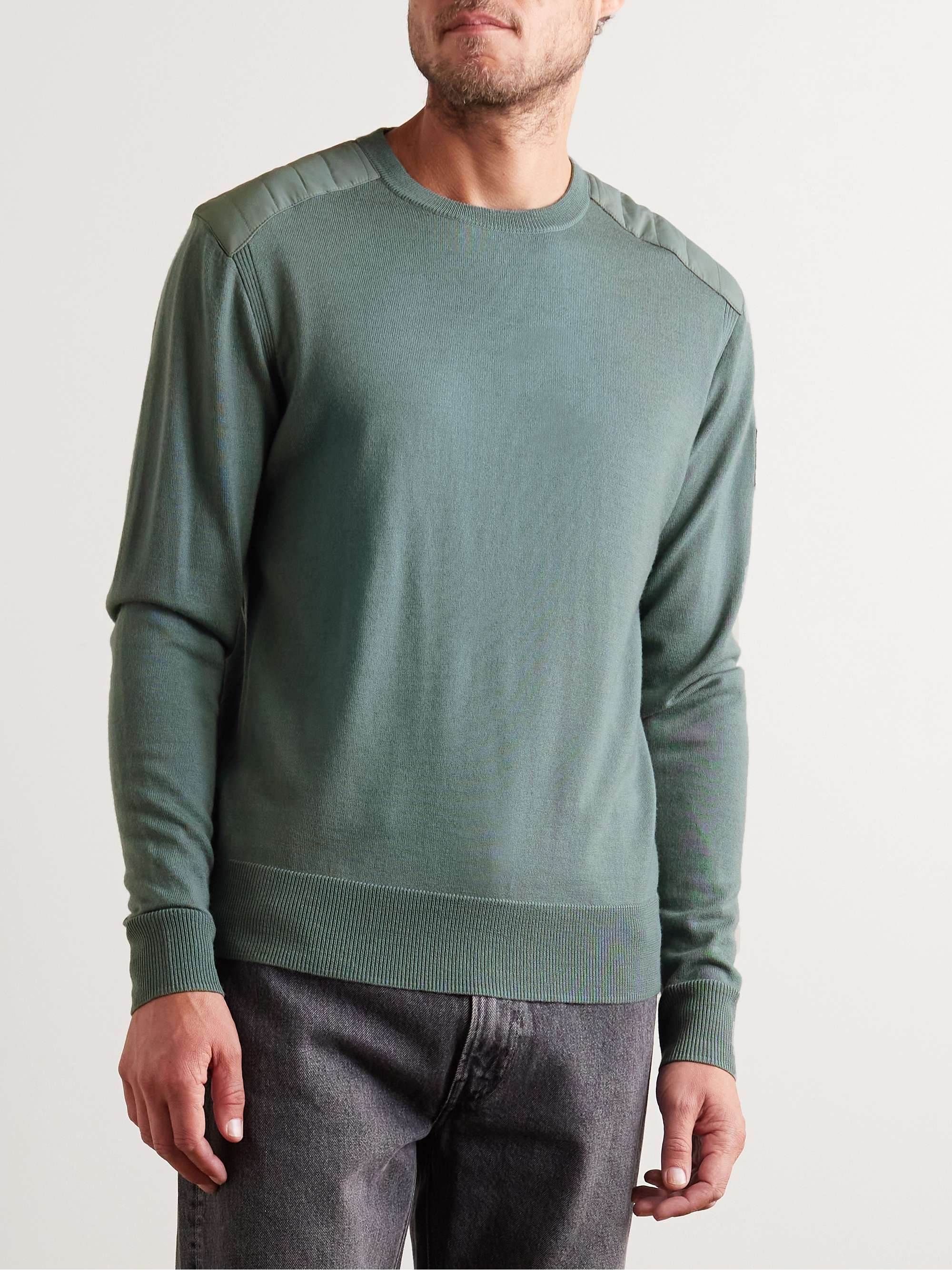 BELSTAFF Kerrigan Ribbed Panelled Merino Wool Sweater for Men | MR PORTER