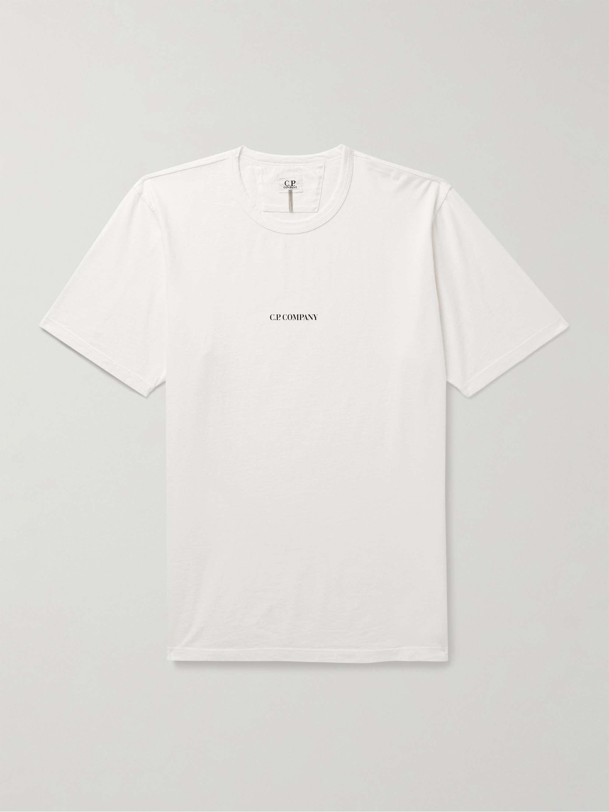 C.P. COMPANY Garment-Dyed Logo-Print Cotton-Jersey T-Shirt for Men | MR ...