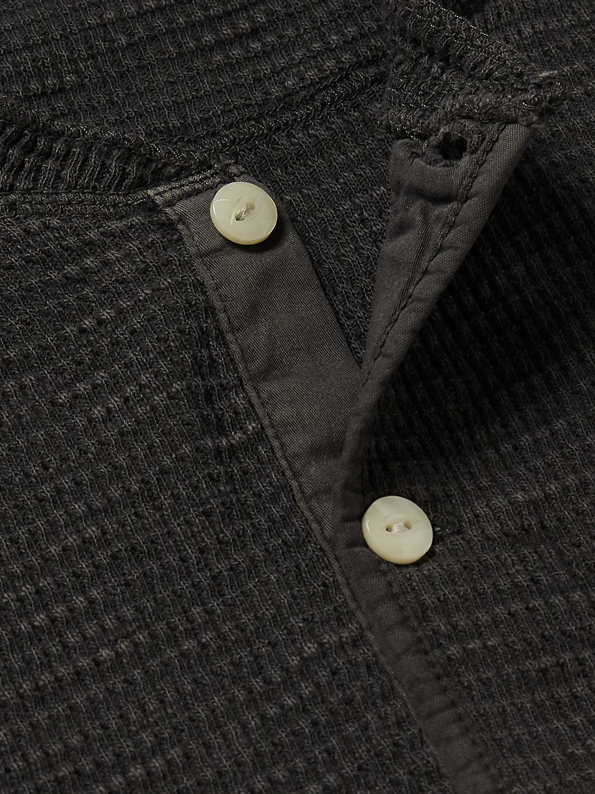 RRL Slim-Fit Textured-Cotton Henley T-Shirt