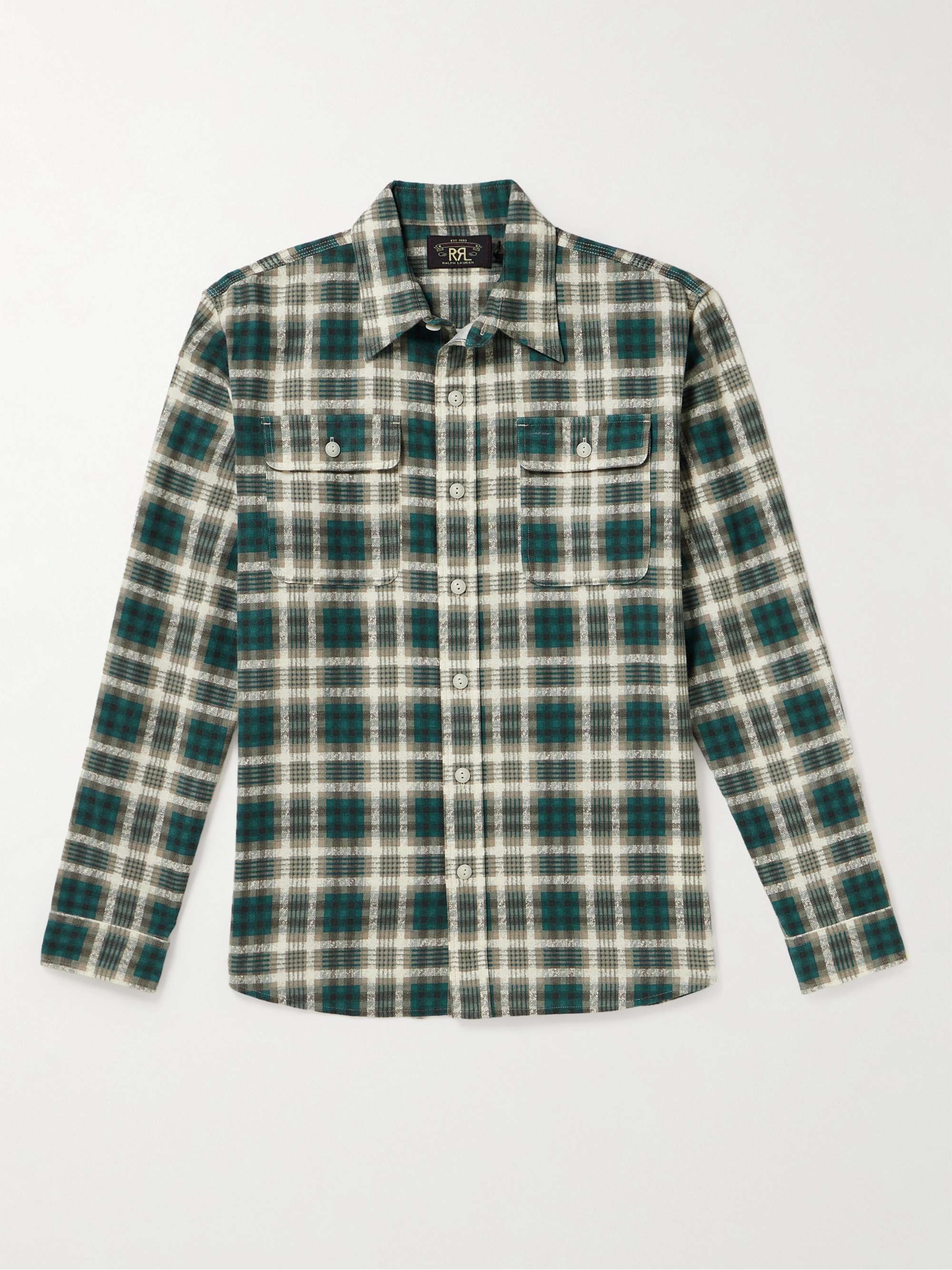 RRL Matlock Plaid Cotton-Flannel Shirt for Men | MR PORTER