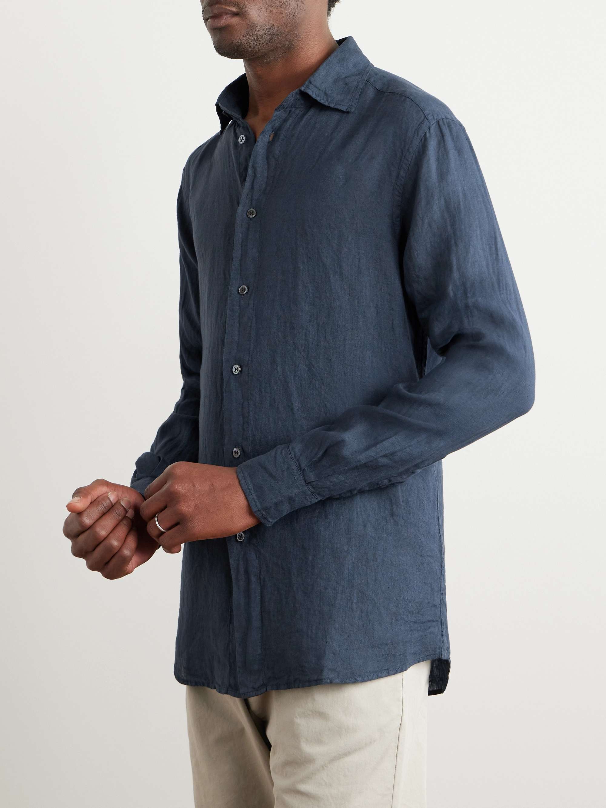 BARENA Surian Linen Shirt for Men | MR PORTER