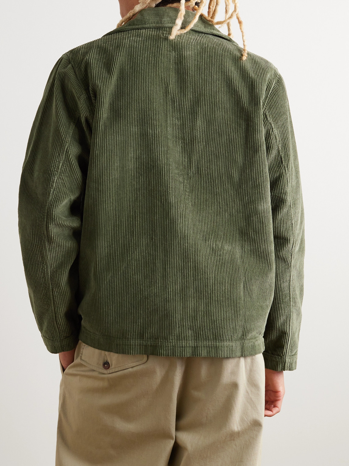Shop Universal Works Cotton-corduroy Chore Jacket In Green