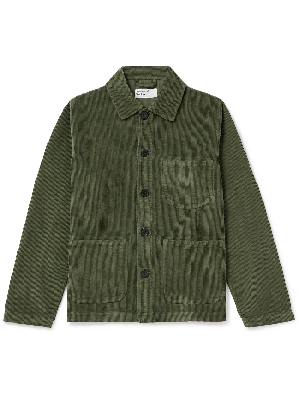Universal Works Cotton-corduroy Chore Jacket In Green