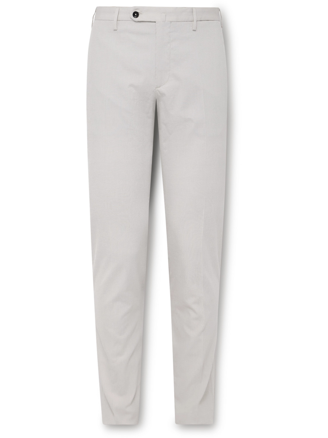 Incotex Venezia 1951 Slim-fit Pinstriped Cotton-blend Seersucker Trousers In Gray