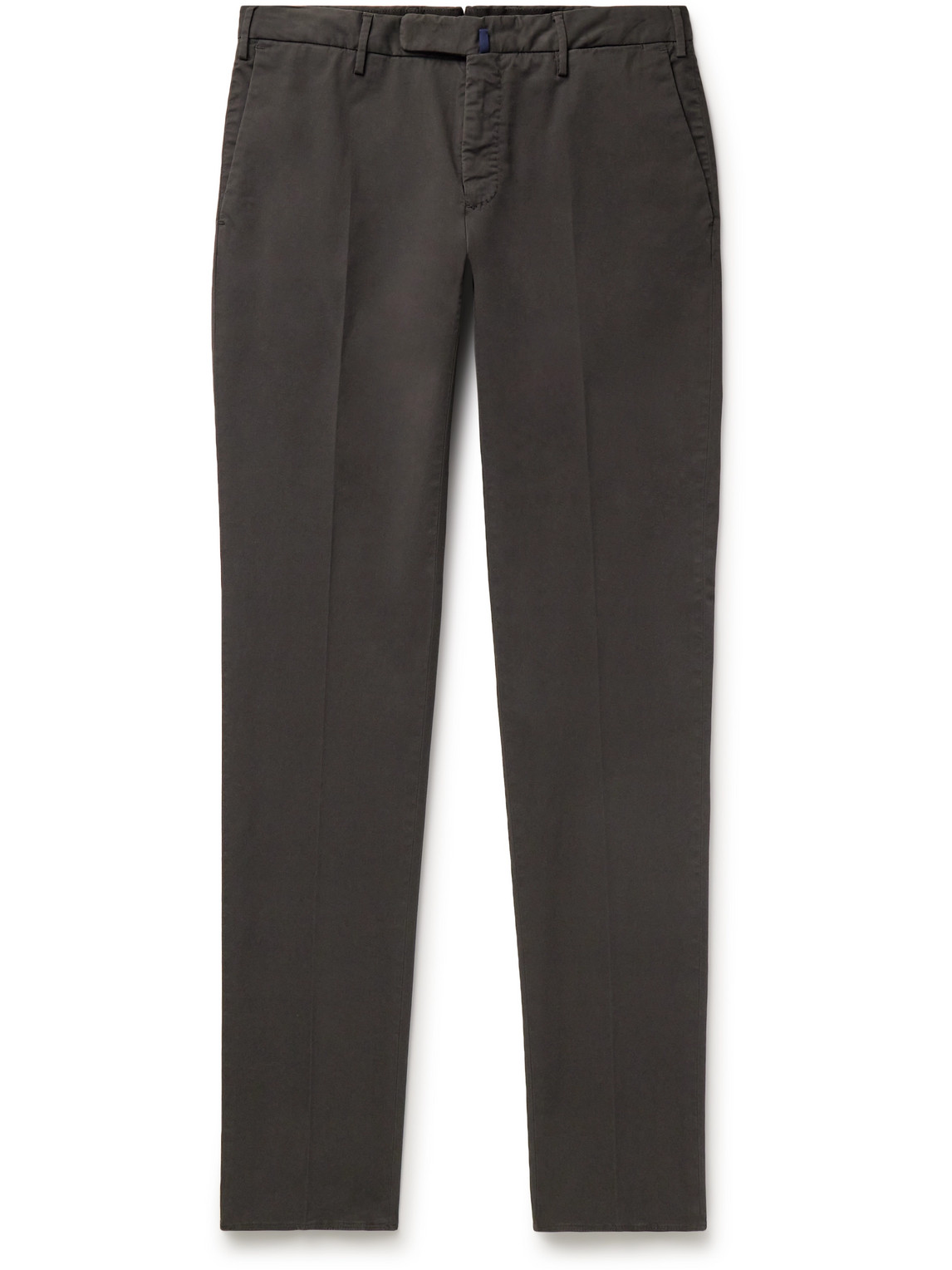 Incotex Venezia 1951 Slim-fit Straight-leg Cotton-blend Twill Trousers In Gray