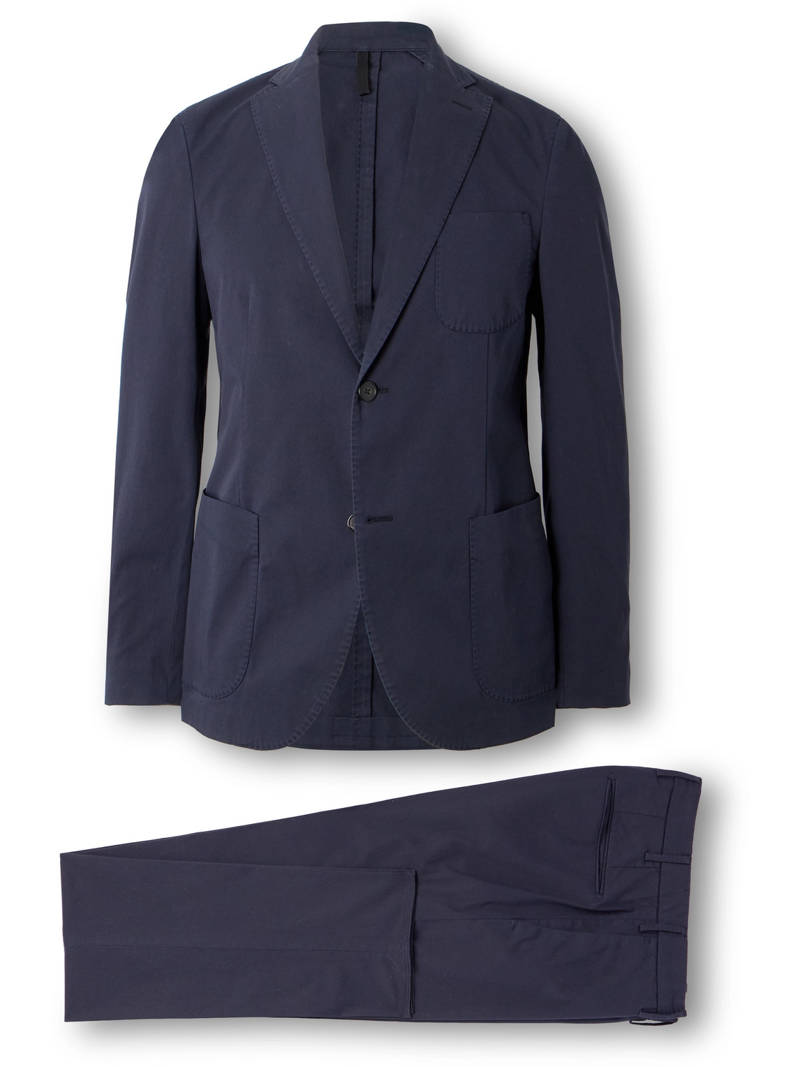Incotex Slim-fit Cotton-blend Gabardine Suit In Blue