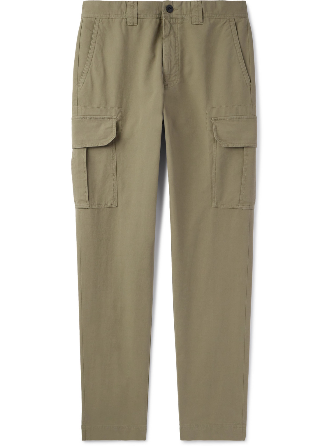Incotex Slim-fit Tapered Stretch-cotton Cargo Trousers In Green