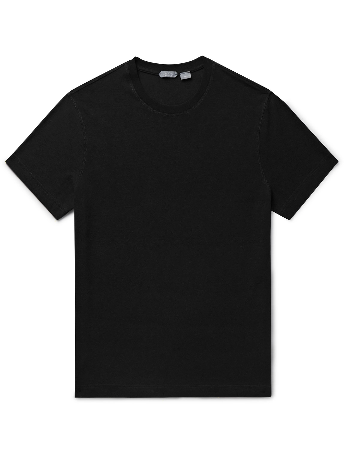 Incotex Slim-fit Icecotton-jersey T-shirt In Black