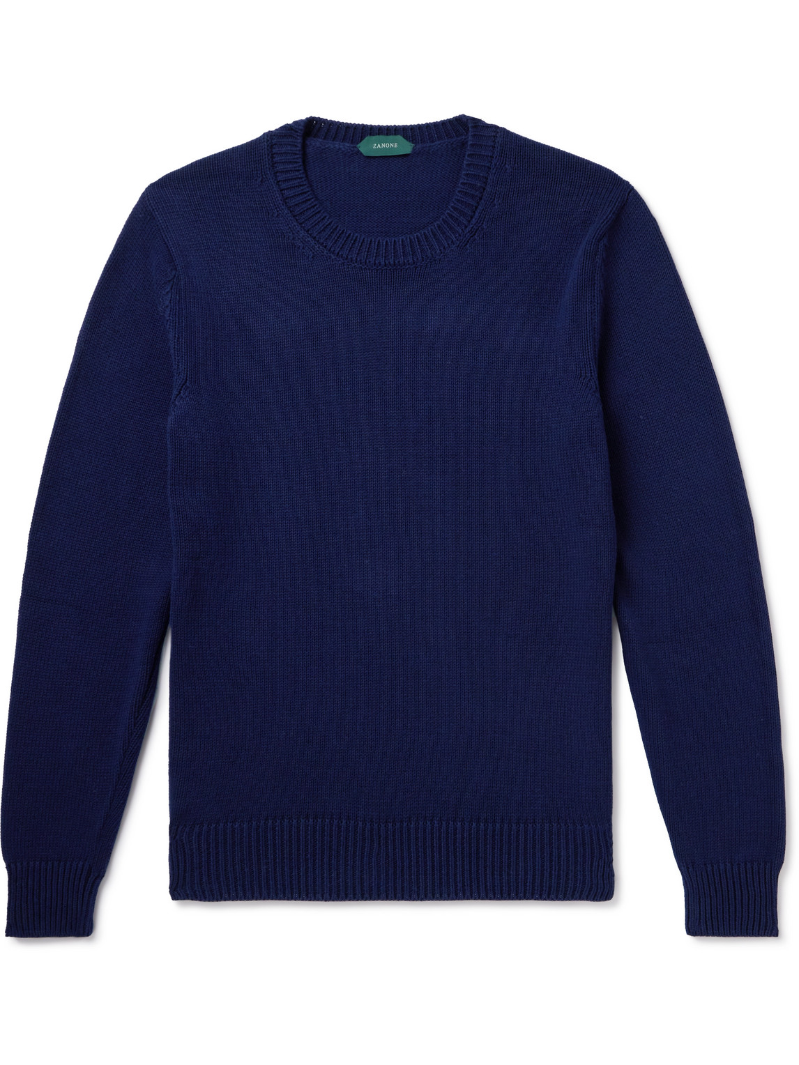 Incotex Slim-fit Cotton Sweater In Blue