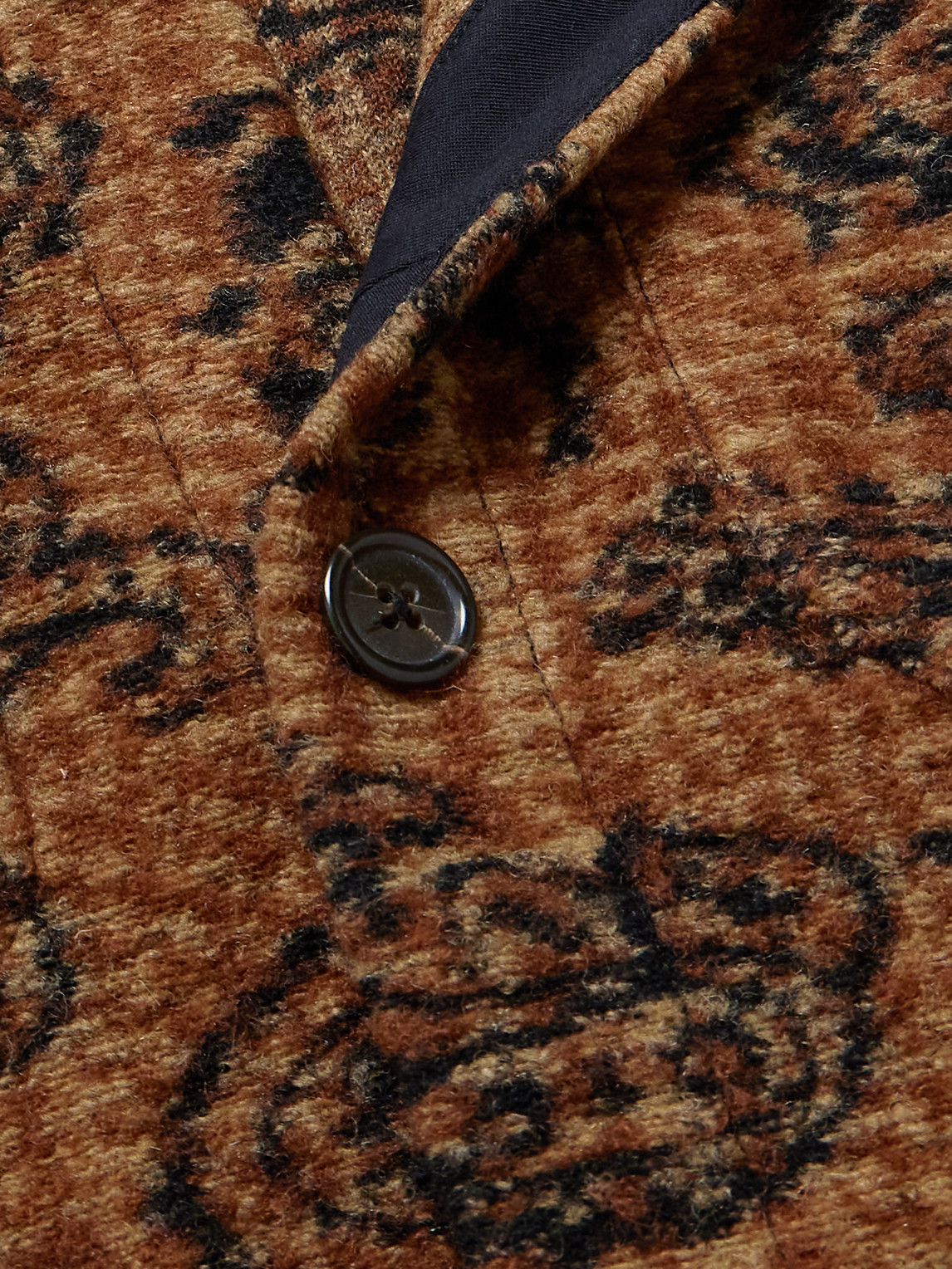 Shop Universal Works Paisley-print Fleece Jacket In Brown