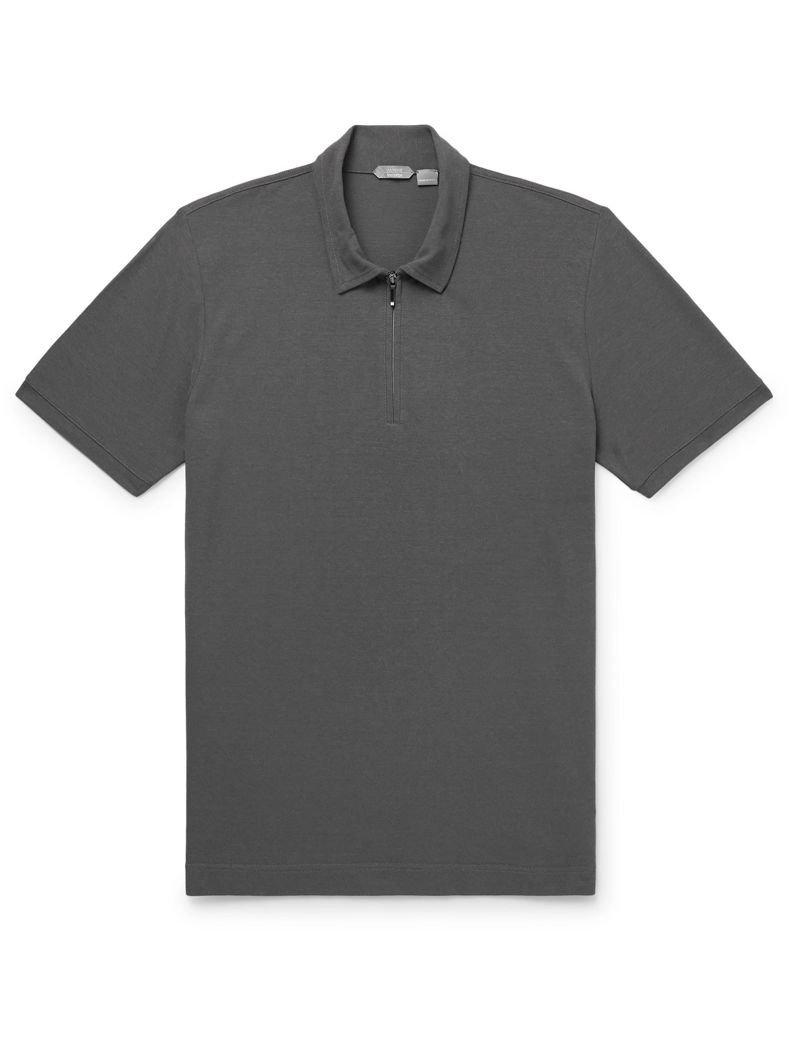 Incotex Slim-fit Icecotton-jersey Polo Shirt In Gray
