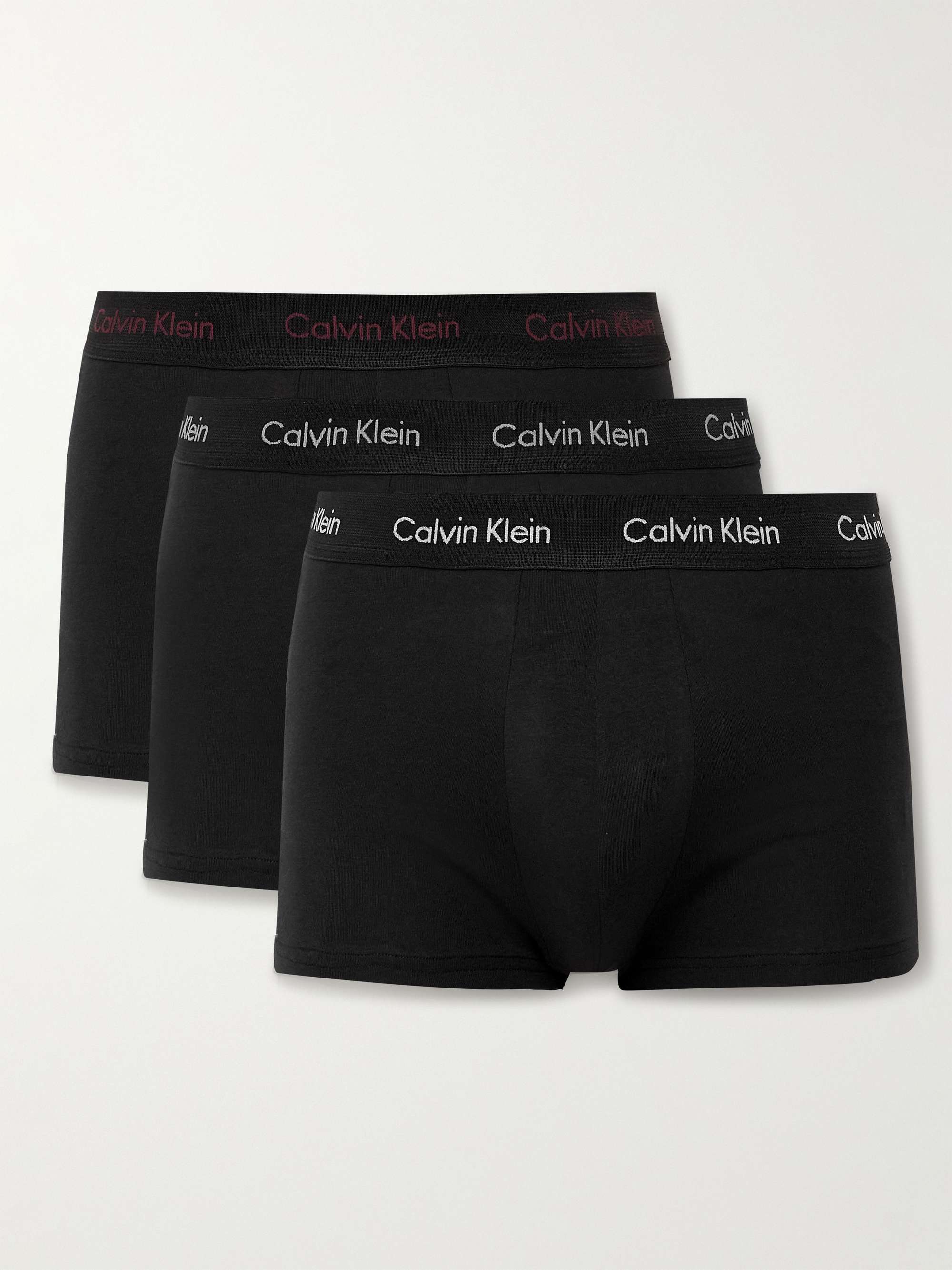 CALVIN KLEIN UNDERWEAR Three-Pack Stretch-Cotton Boxer Briefs for Men