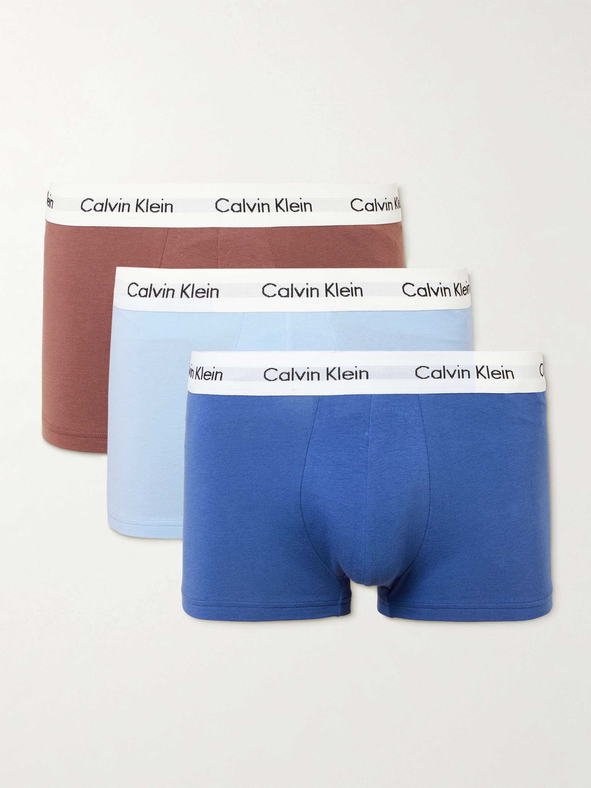 CALVIN KLEIN UNDERWEAR Three-Pack Stretch-Cotton Boxer Briefs