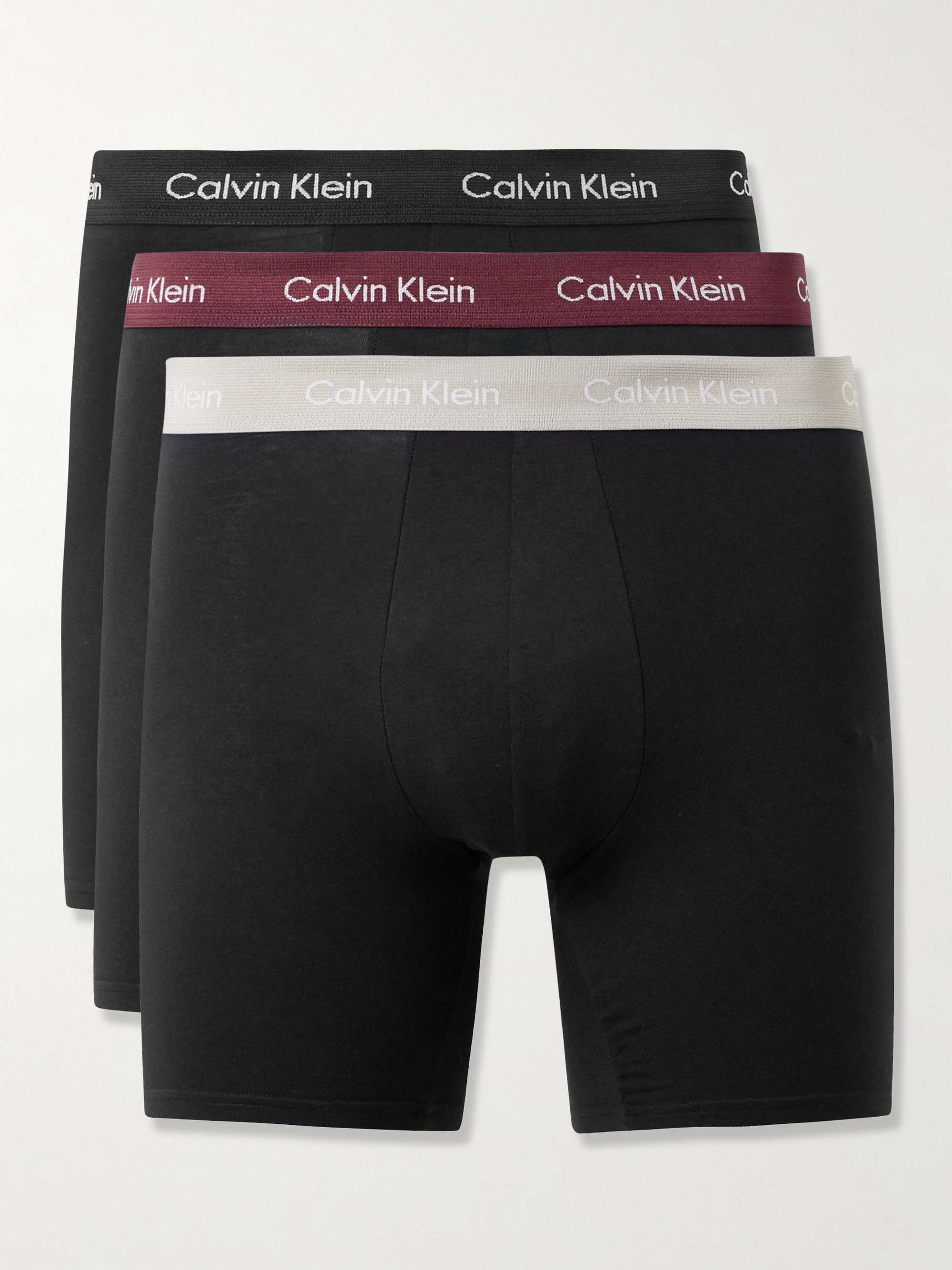 CALVIN KLEIN UNDERWEAR Three-Pack Stretch-Cotton Briefs for Men
