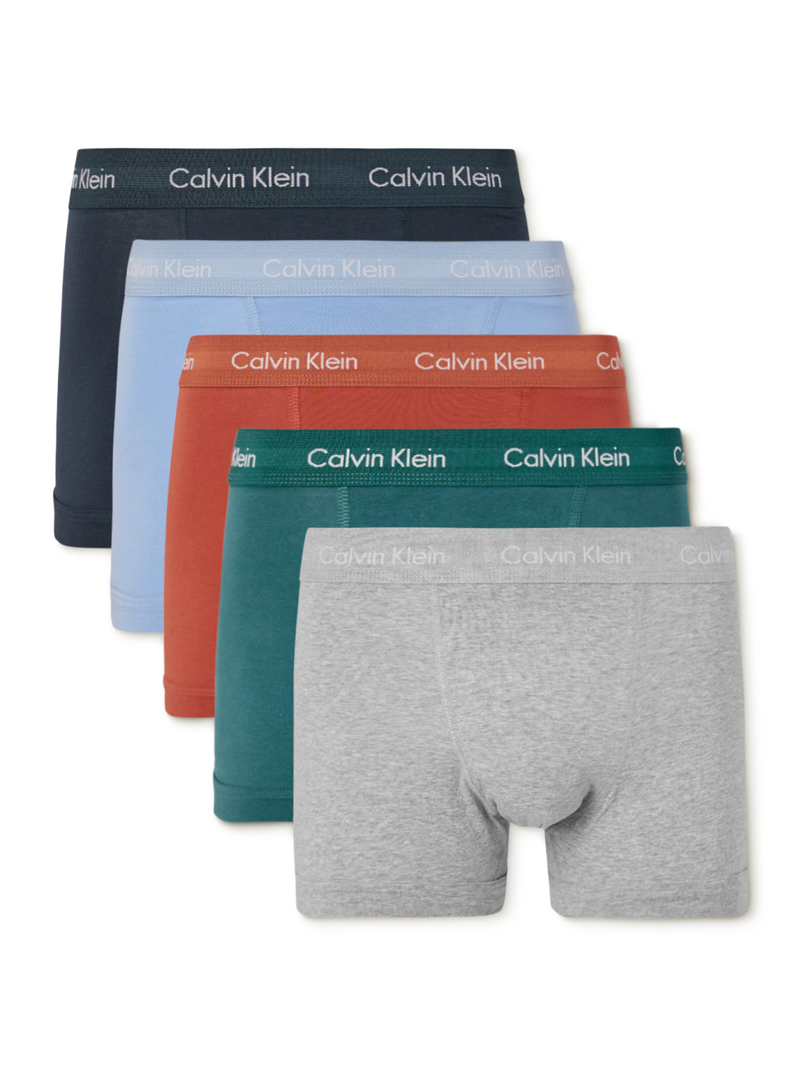 Calvin Klein Underwear Five-pack Stretch-cotton Boxer Briefs In Multi