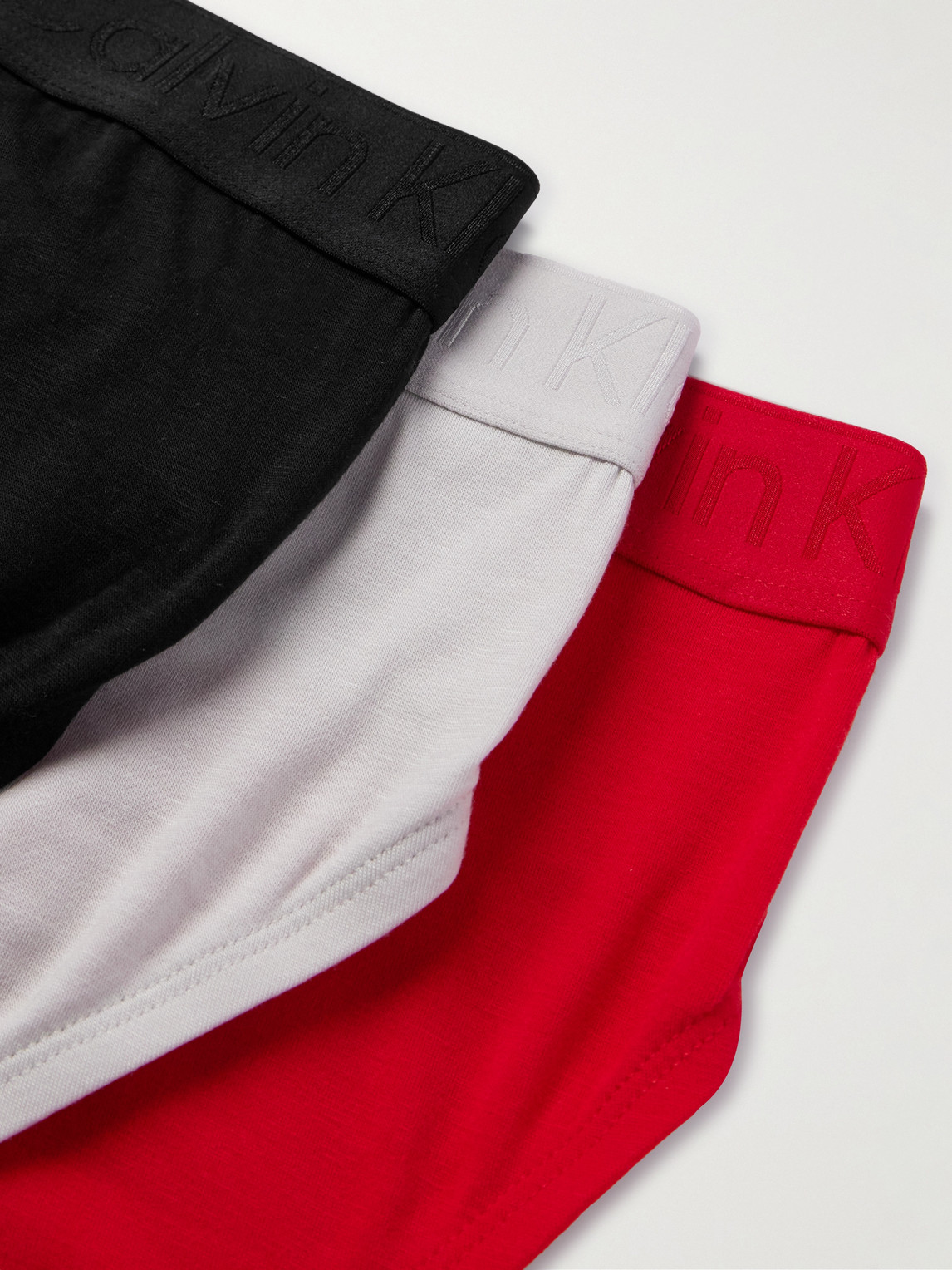 Shop Calvin Klein Underwear Three-pack Stretch Lyocell-blend Briefs In Multi