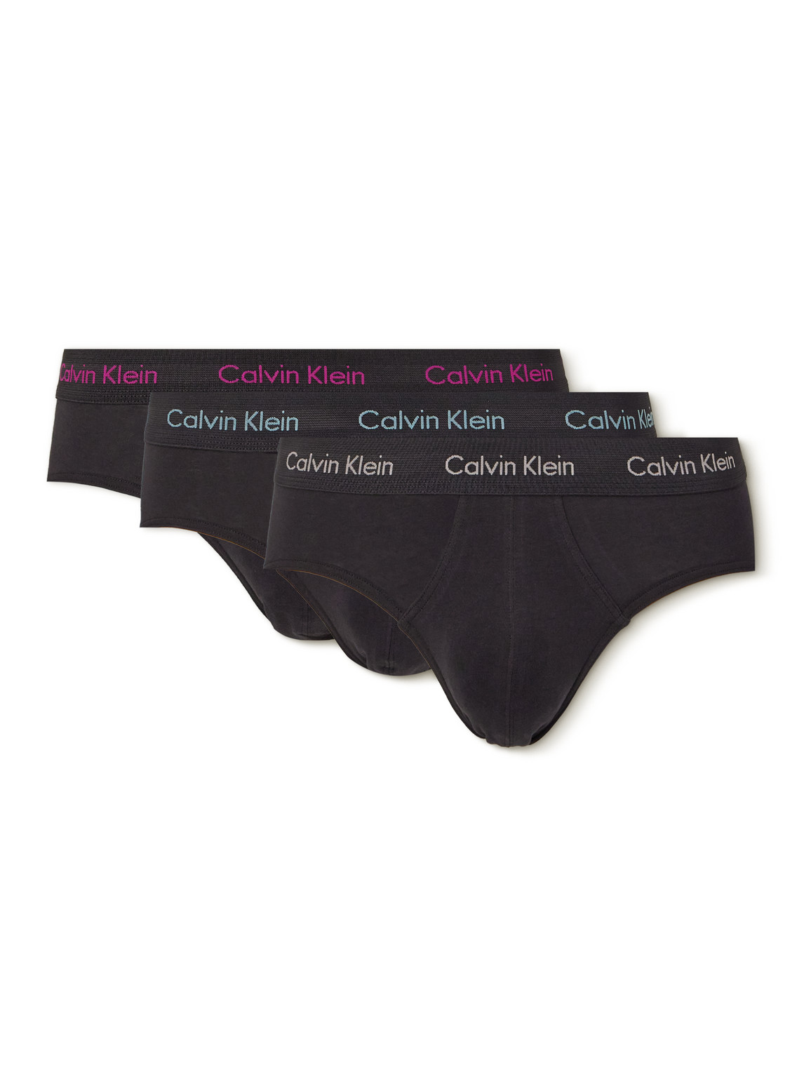 Calvin Klein Underwear Three-pack Stretch-cotton Briefs In Black