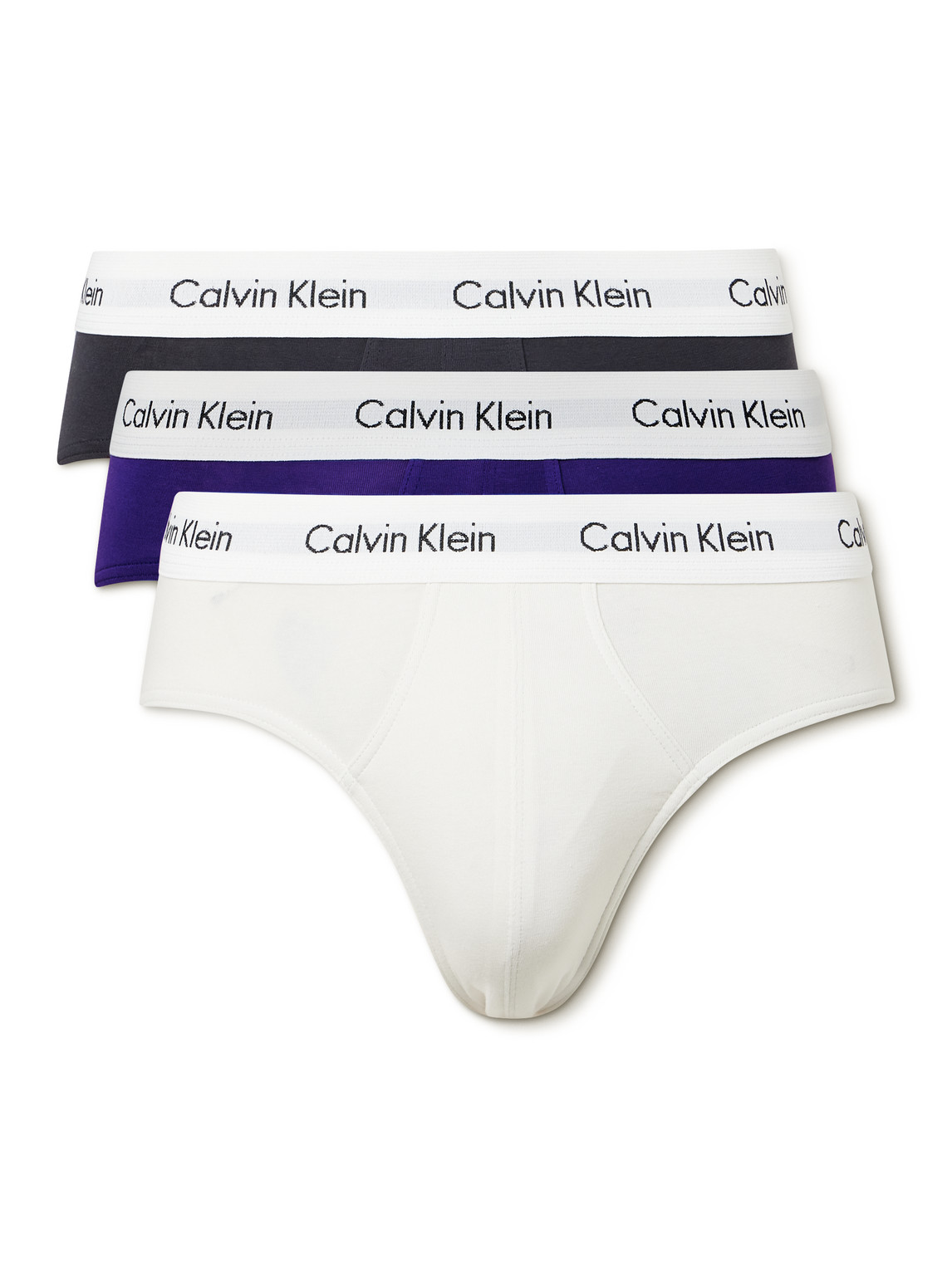 Calvin Klein Underwear Three-pack Stretch-cotton Briefs In Multi