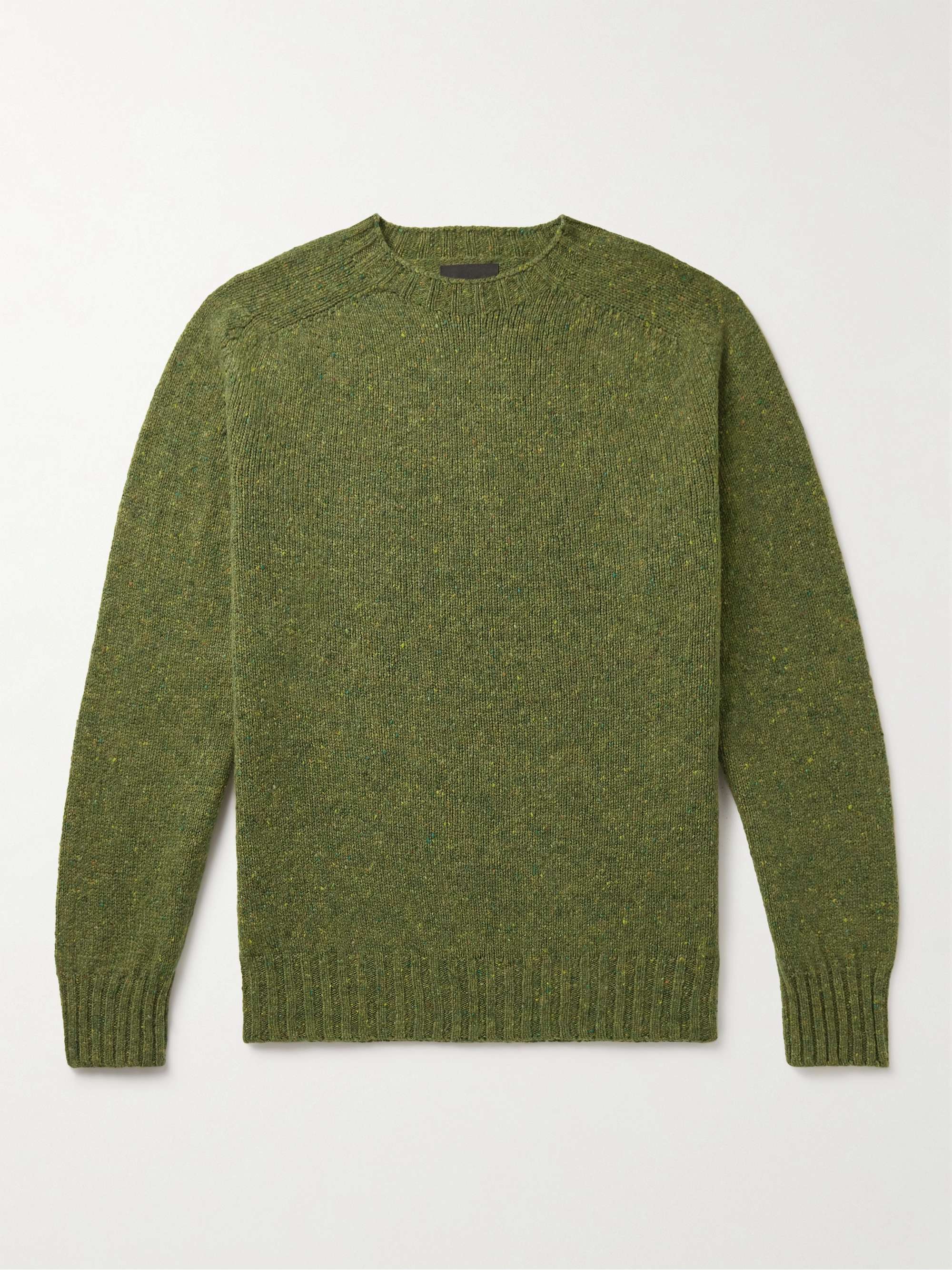 HOWLIN Terry Donegal Wool Sweater,Green