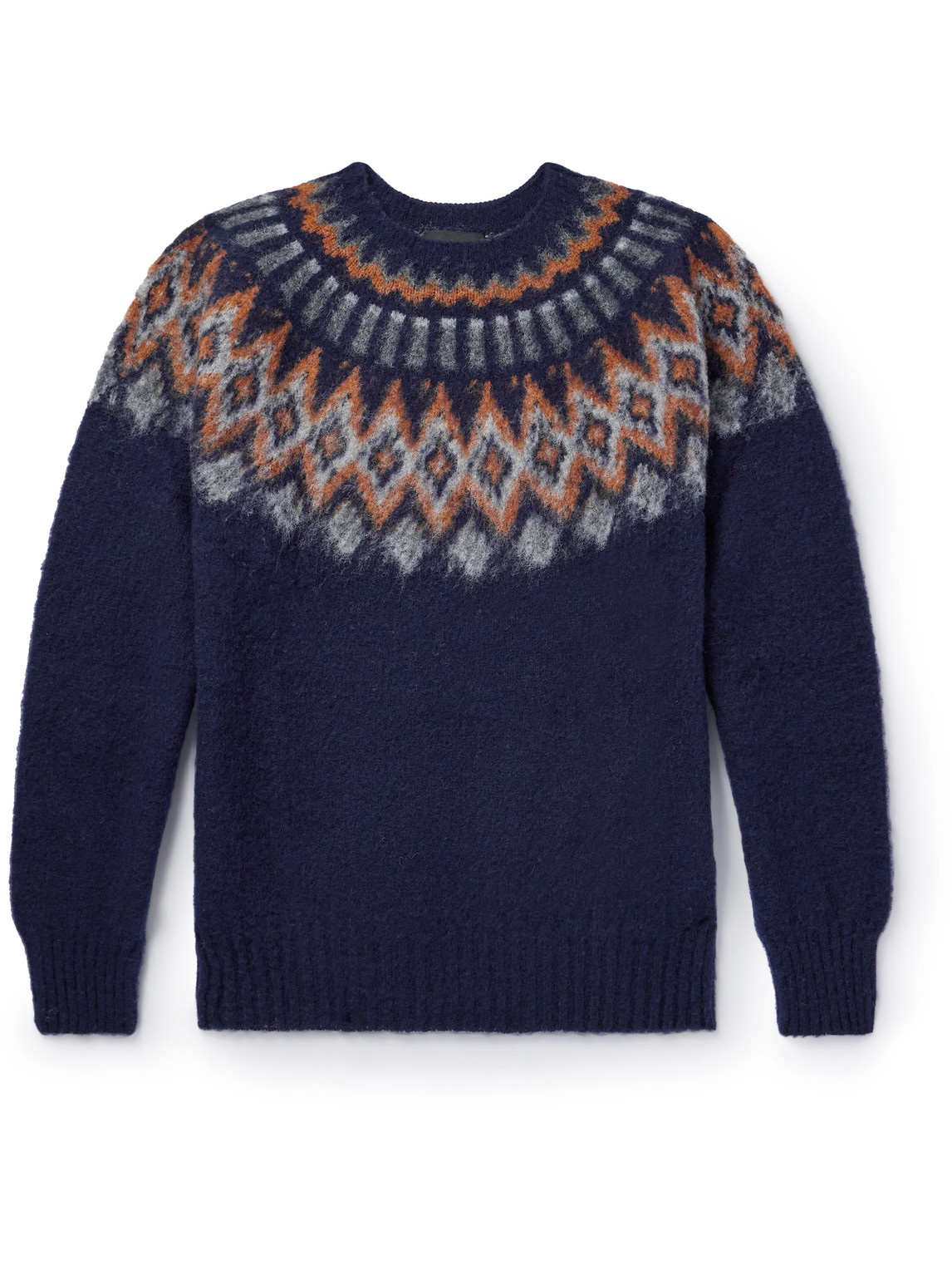 Shop Howlin' Fair Isle Wool Sweater In Blue