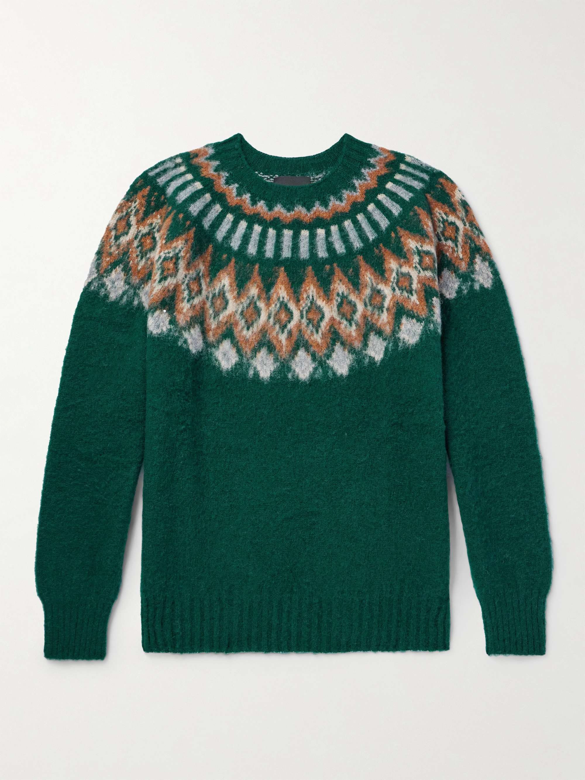 HOWLIN Fair Isle Wool Sweater,Green