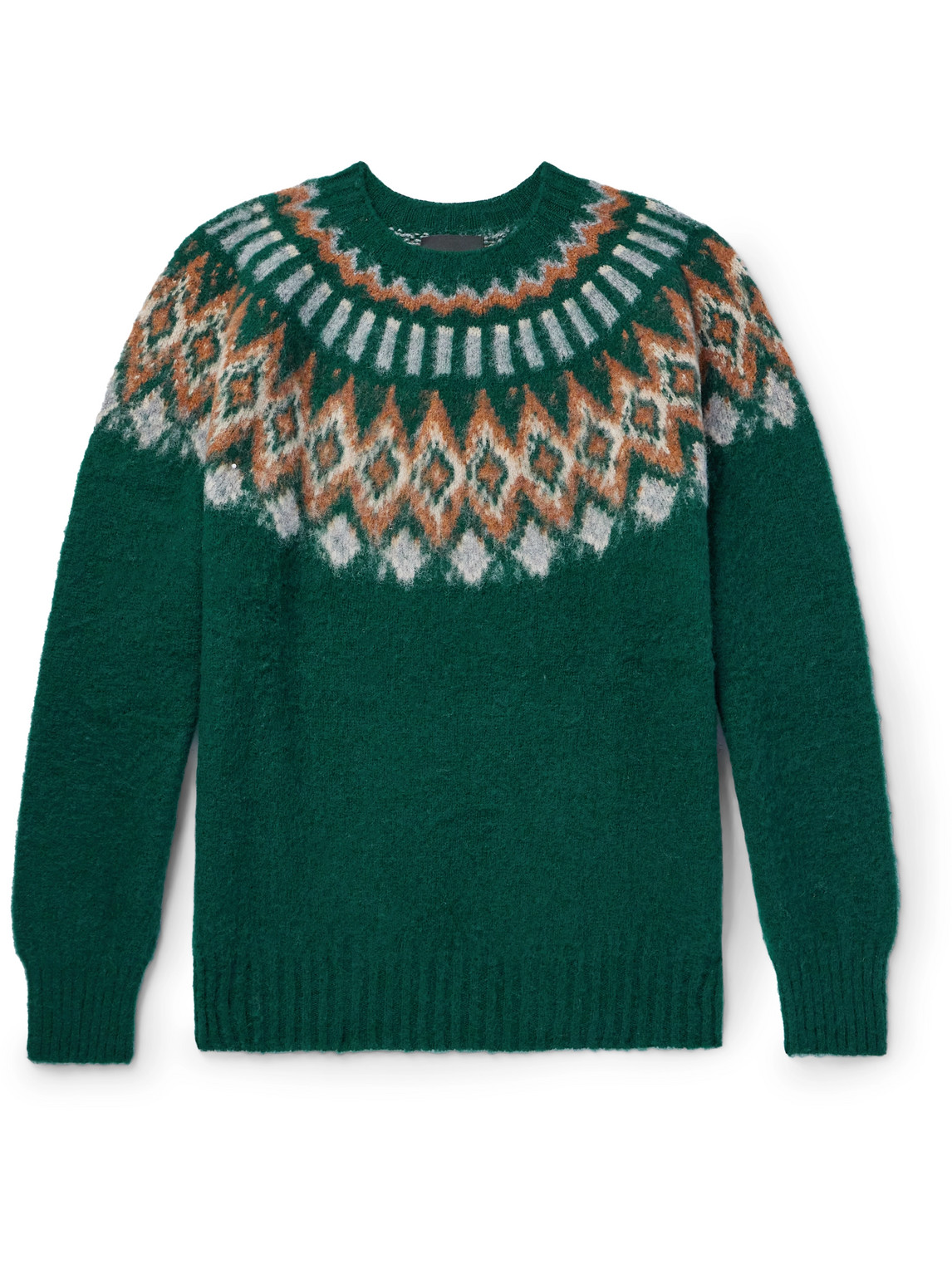 Howlin' Fair Isle Wool Sweater In Green