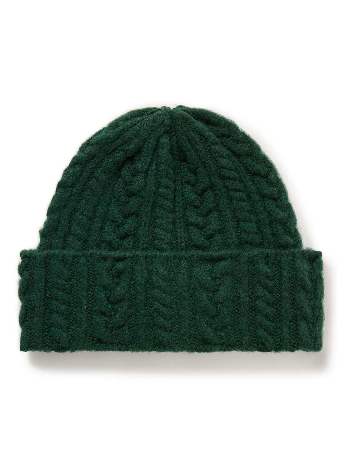 Howlin' Cable-knit Wool Beanie In Green