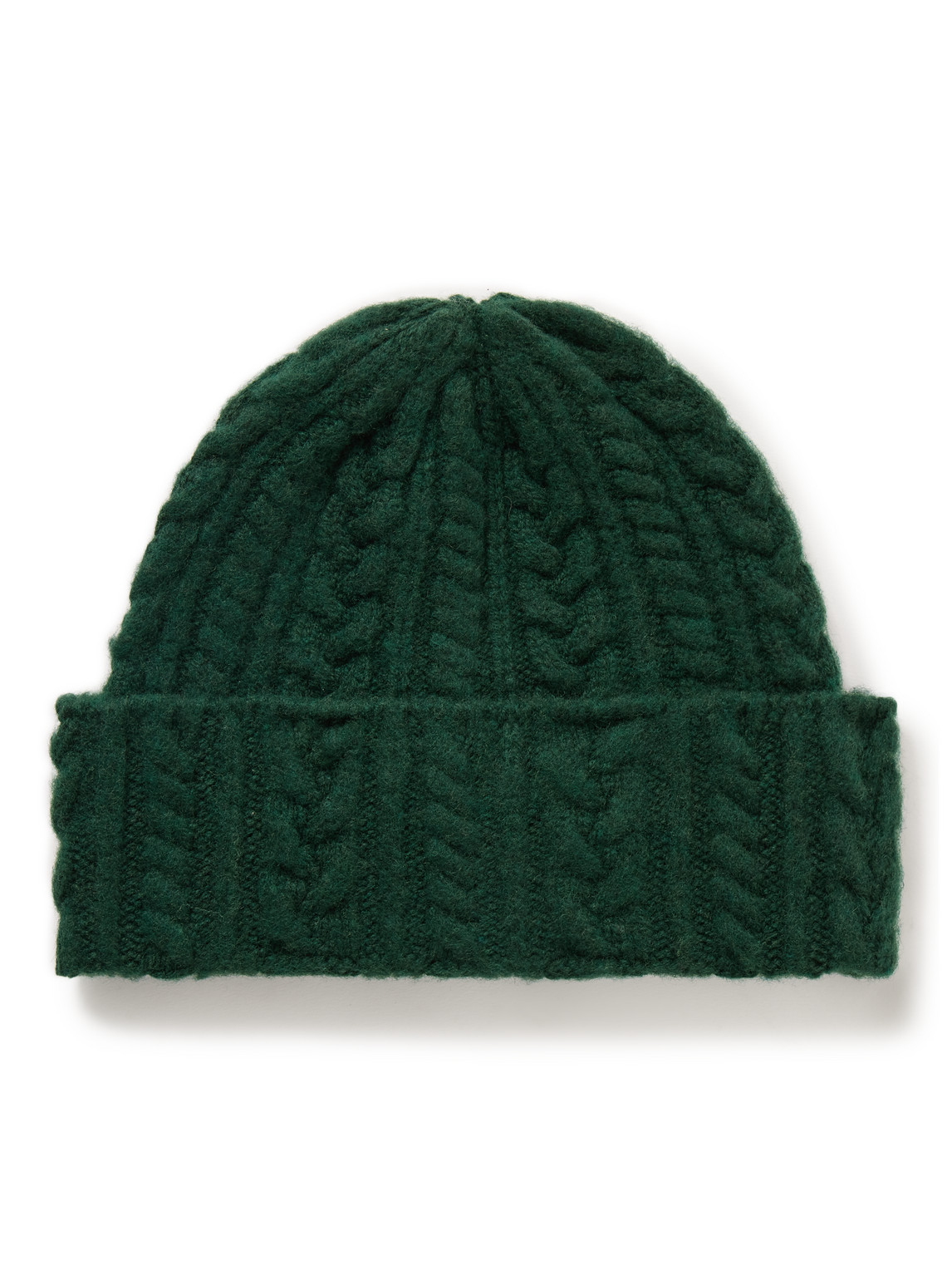 Cable-Knit Wool Beanie