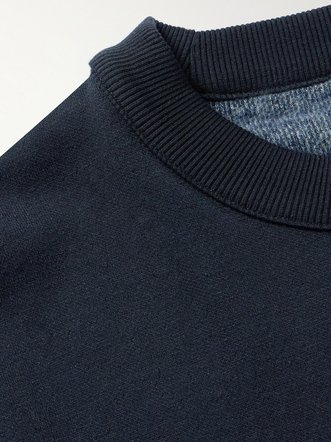 Shop Oliver Spencer Reversible Organic Cotton-jersey Sweatshirt In Blue