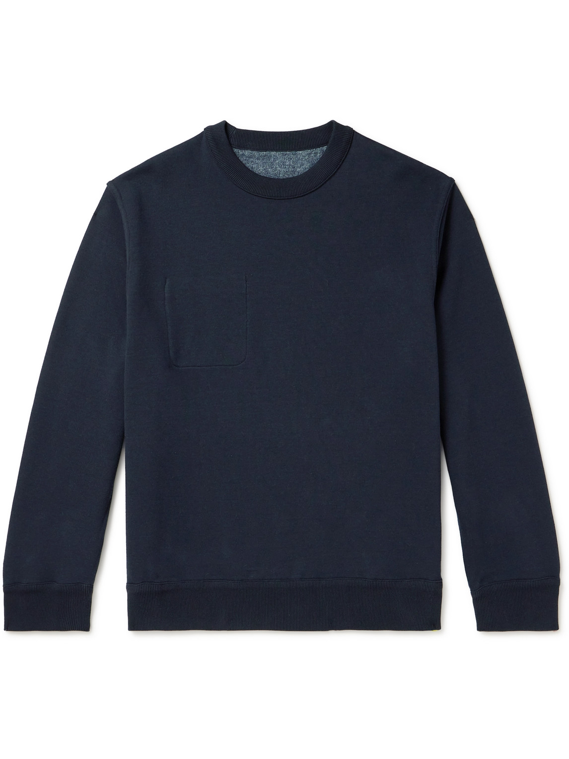 Oliver Spencer Reversible Organic Cotton-jersey Sweatshirt In Blue