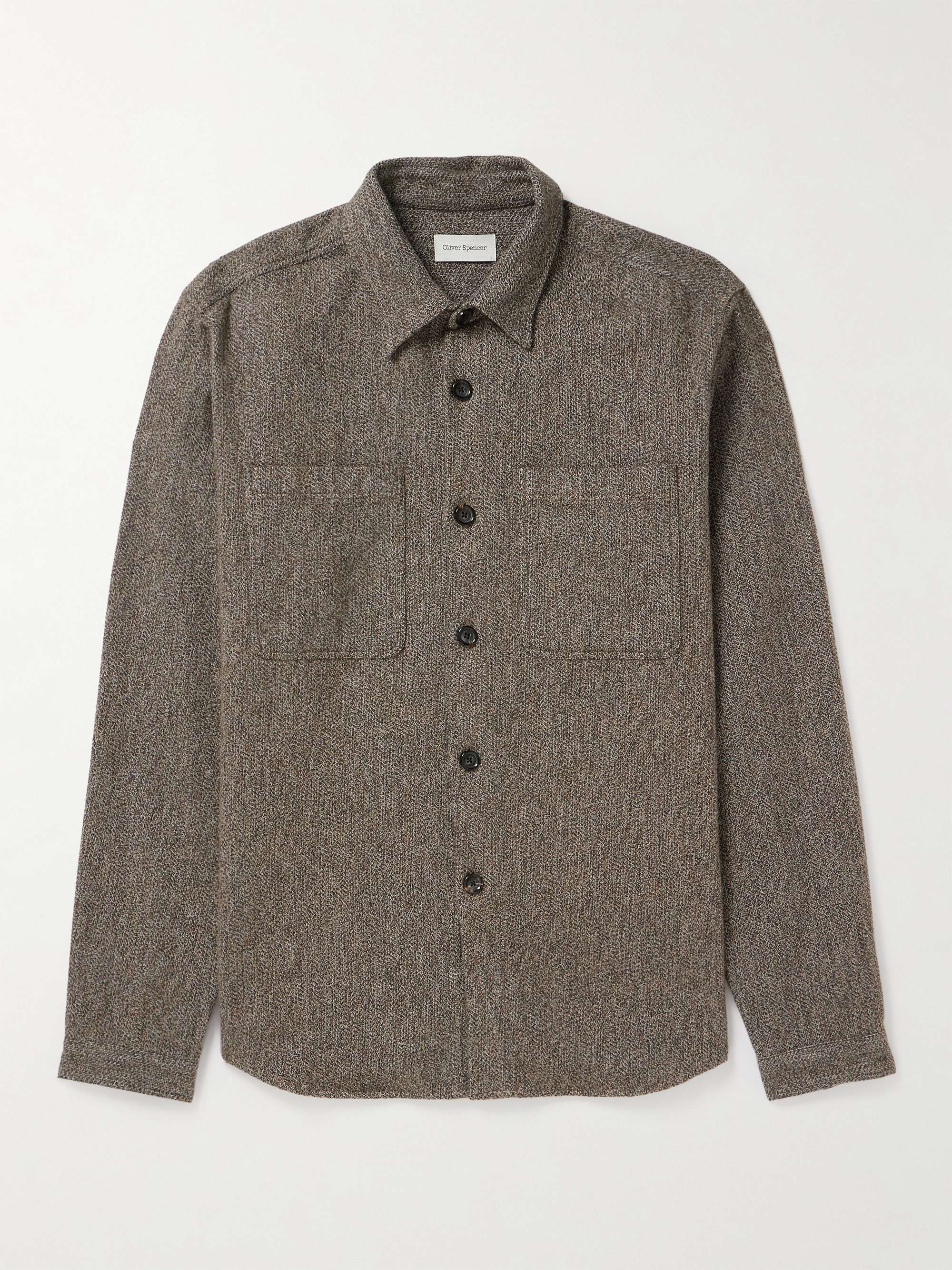 OLIVER SPENCER Treviscoe Cotton-Jacquard Overshirt for Men | MR PORTER