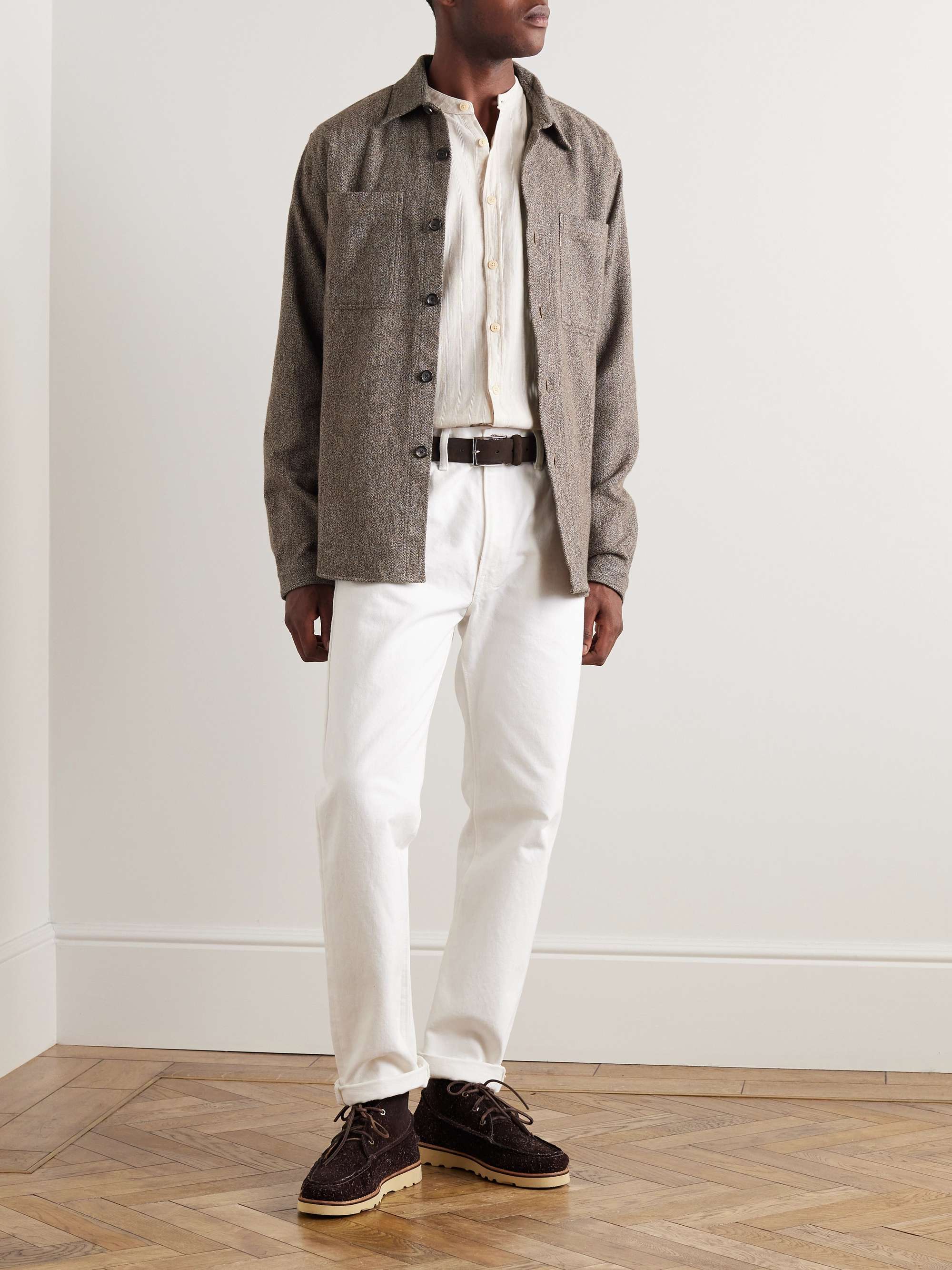 OLIVER SPENCER Treviscoe Cotton-Jacquard Overshirt for Men | MR PORTER