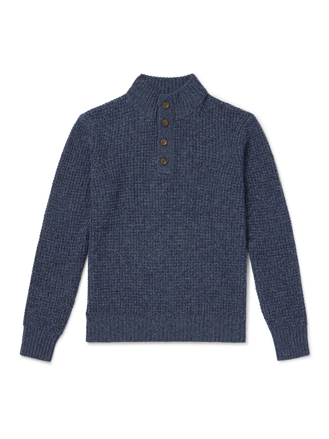 Waffle-Knit Wool and Cashmere-Blend Sweater